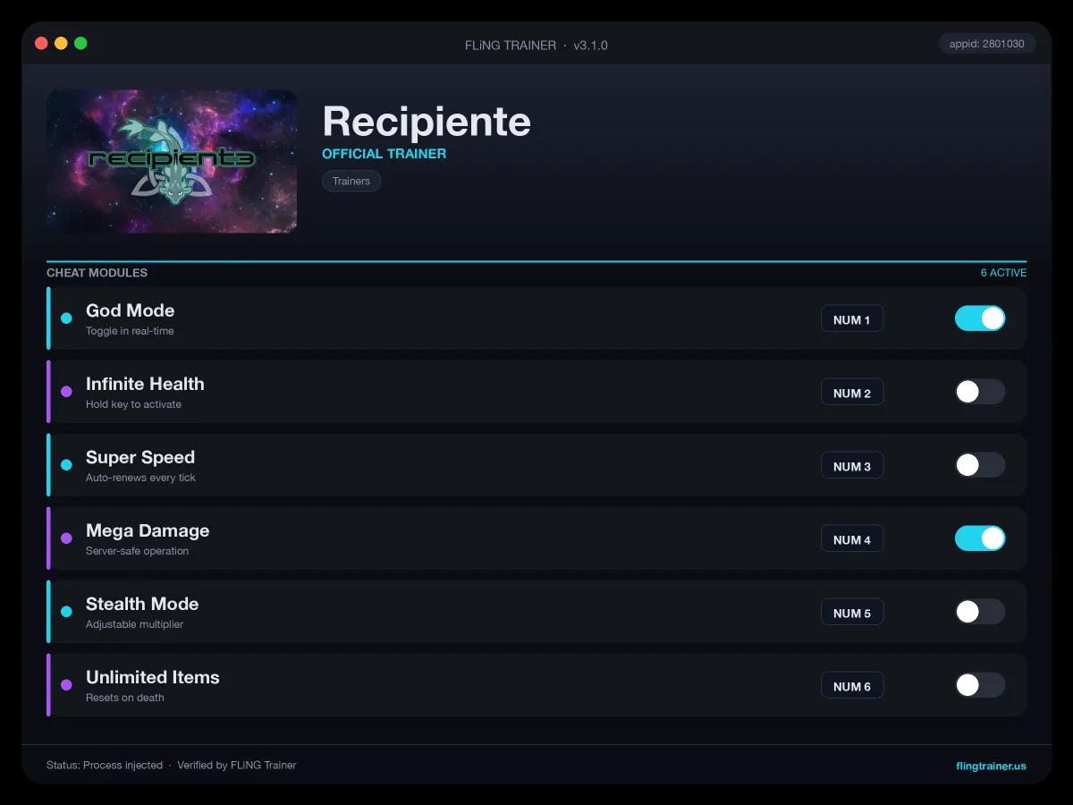 Recipiente Trainer interface