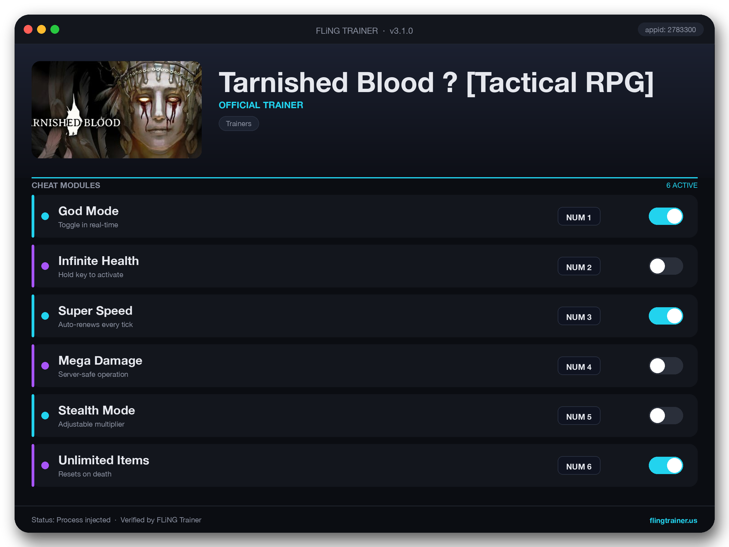 Tarnished Blood ? [Tactical RPG] Trainer interface