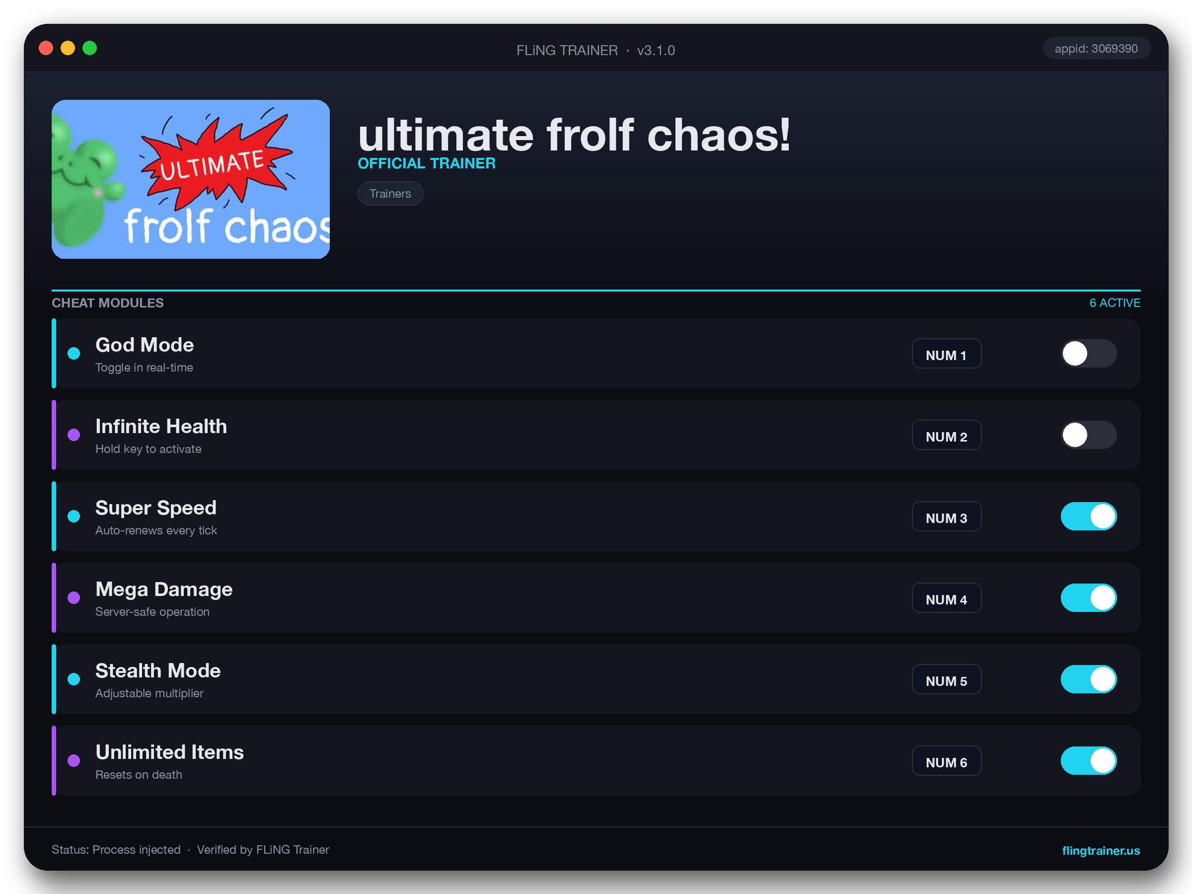 ultimate frolf chaos! Trainer interface
