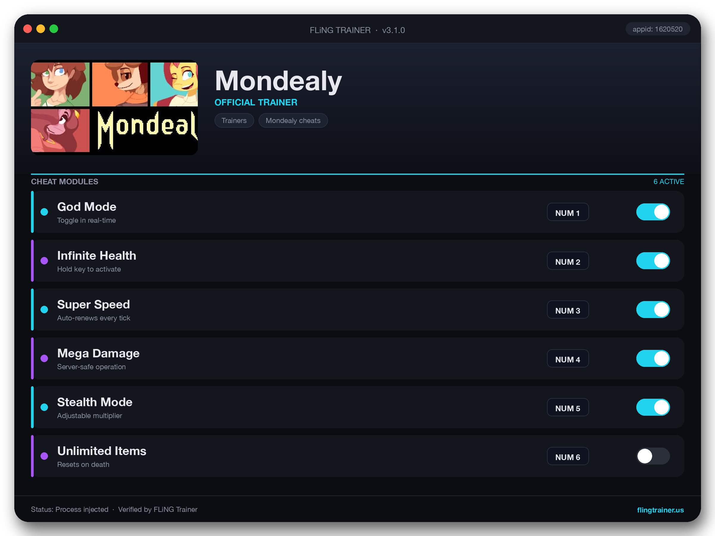Mondealy Trainer interface