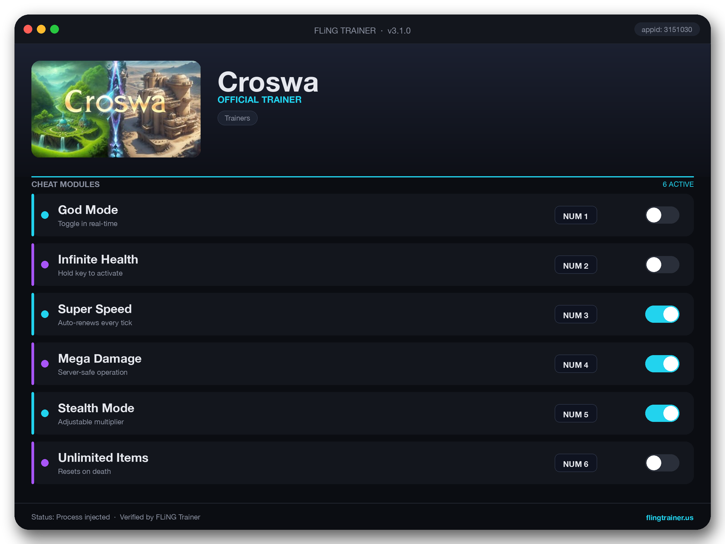Croswa Trainer interface