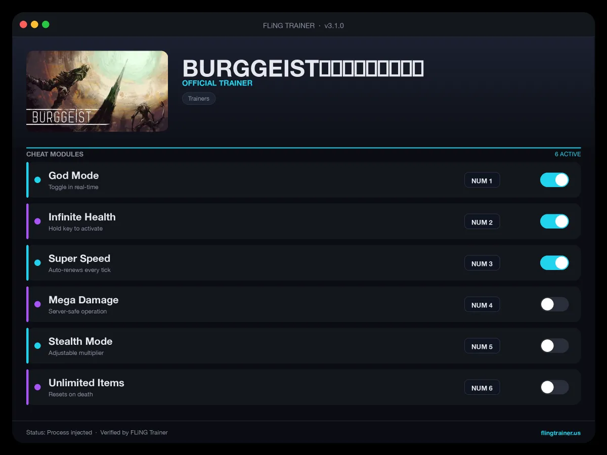 BURGGEIST(ブルクガイスト) Trainer interface