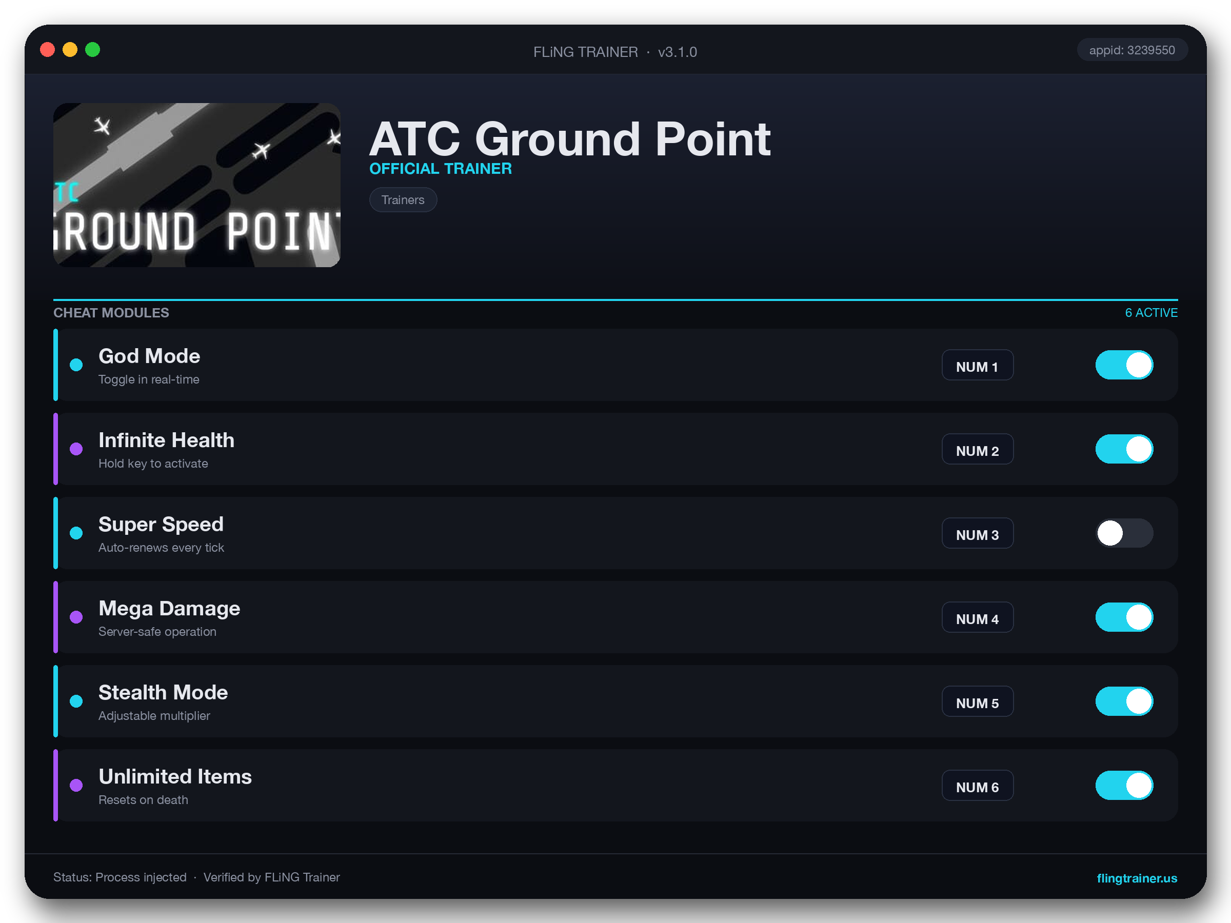 ATC Ground Point Trainer interface
