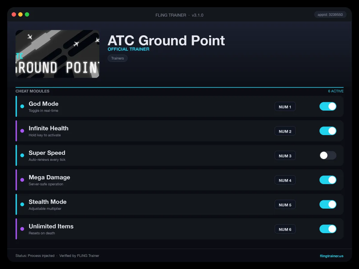 ATC Ground Point Trainer interface
