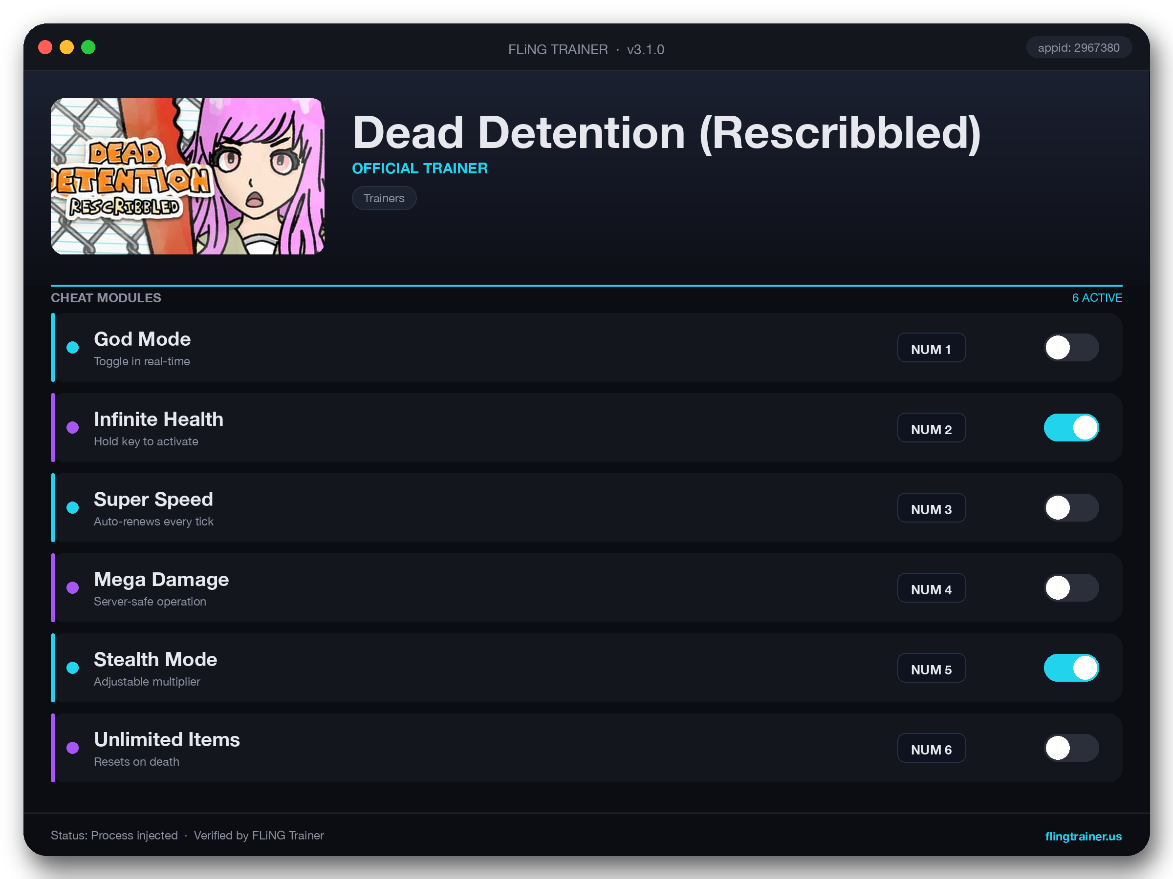 Dead Detention (Rescribbled) Trainer interface