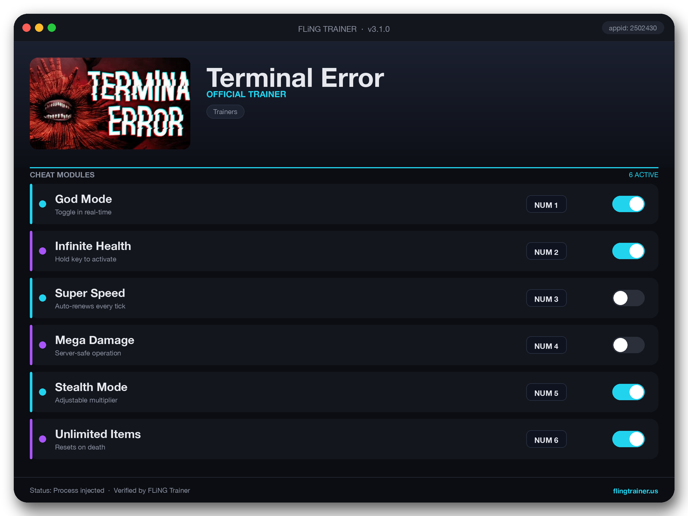 Terminal Error Trainer interface