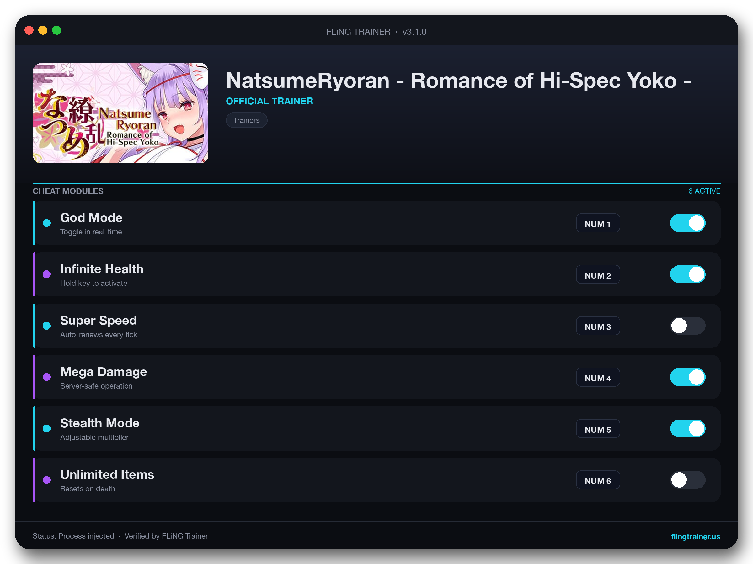 NatsumeRyoran - Romance of Hi-Spec Yoko - Trainer interface