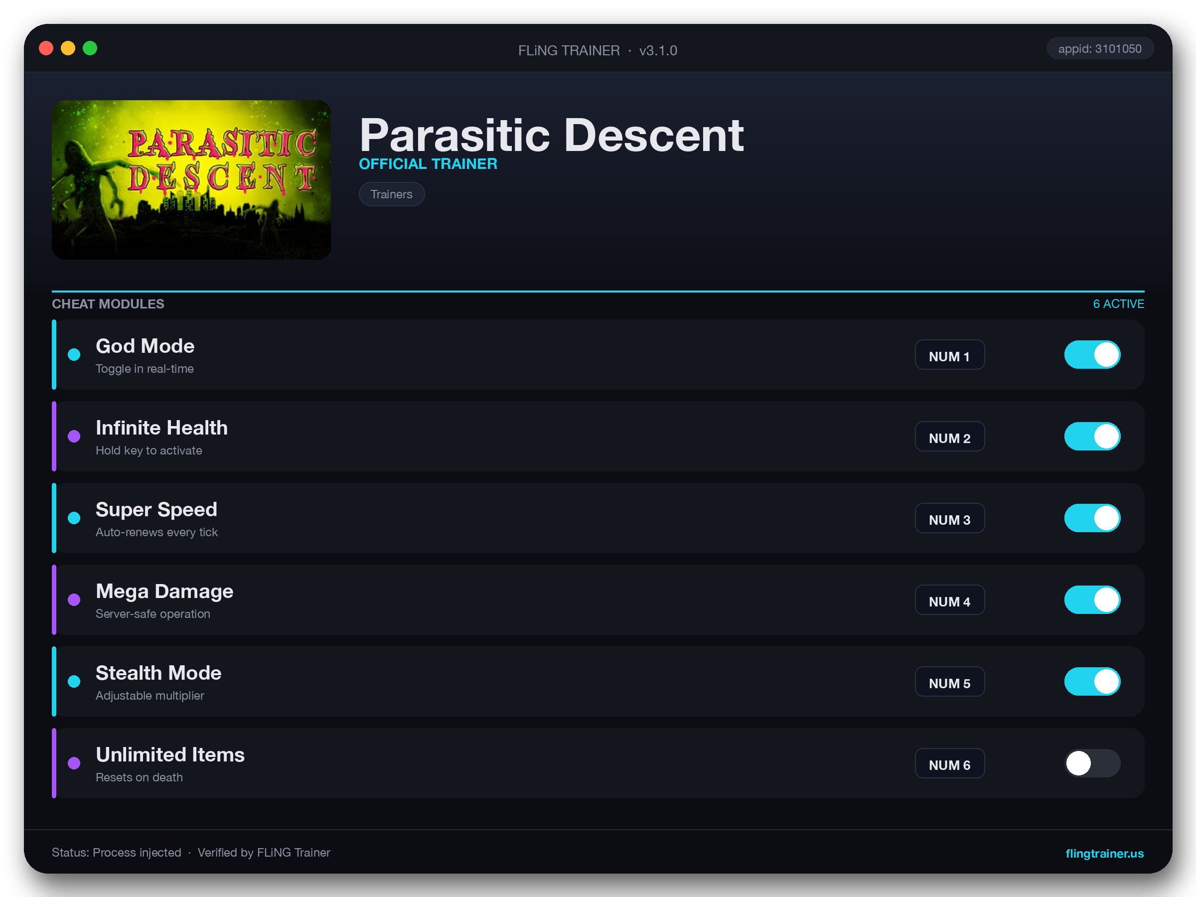 Parasitic Descent Trainer interface