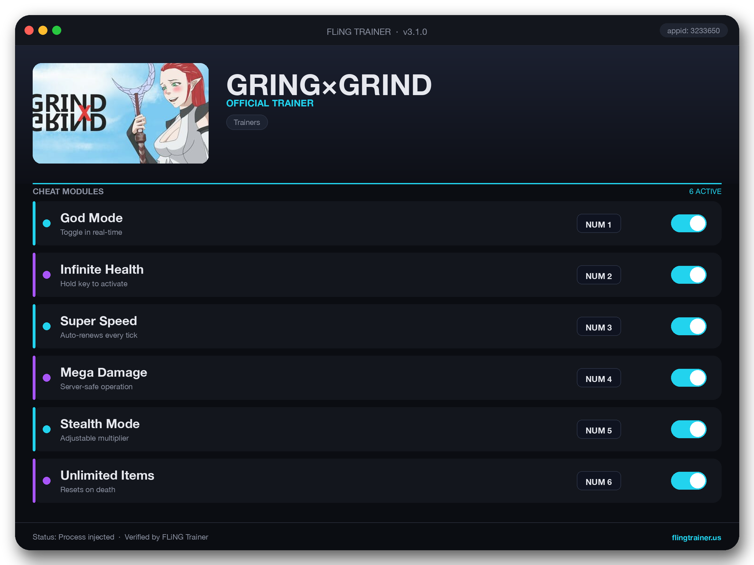 GRING×GRIND Trainer interface