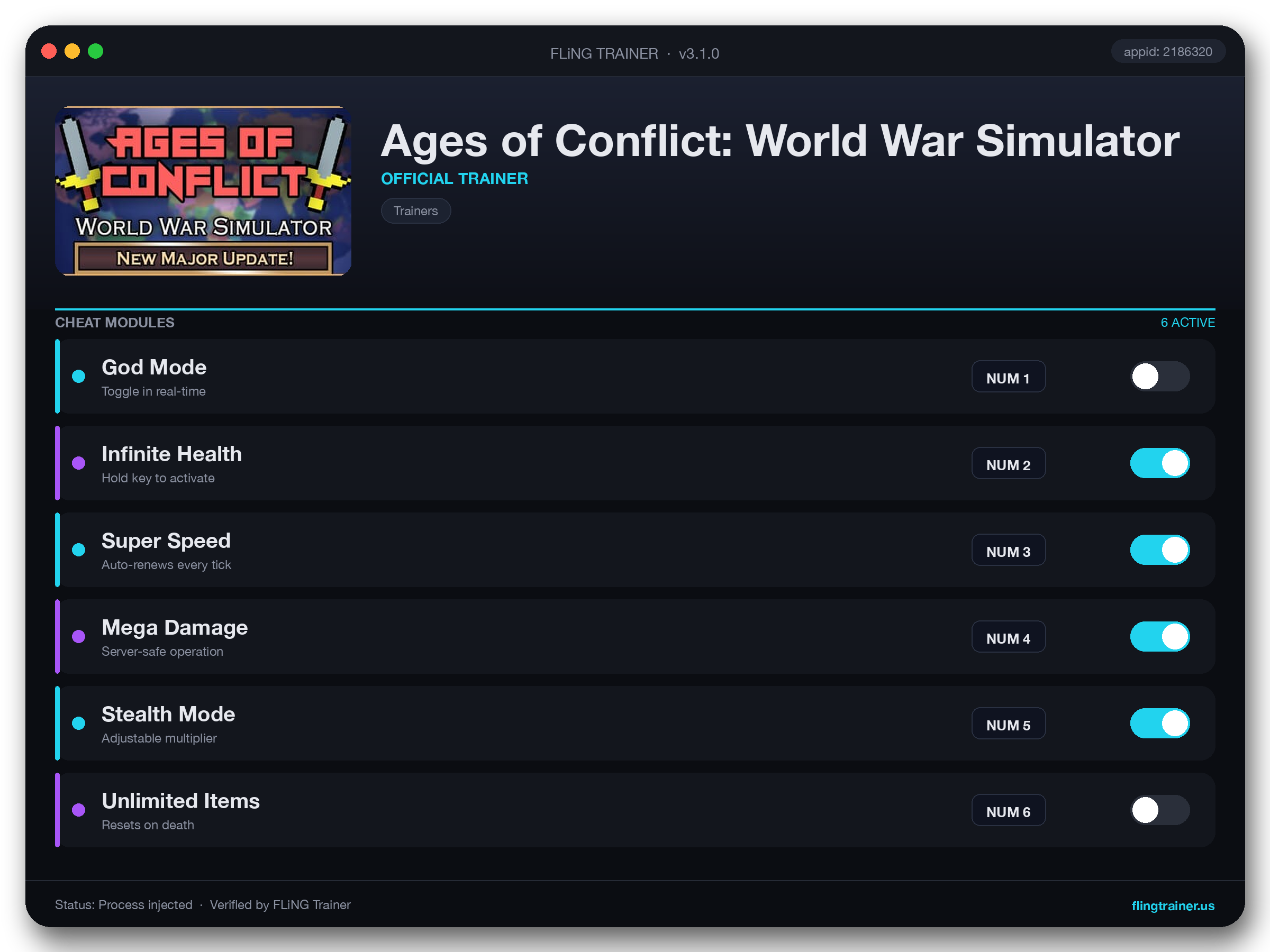 Ages of Conflict: World War Simulator Trainer interface