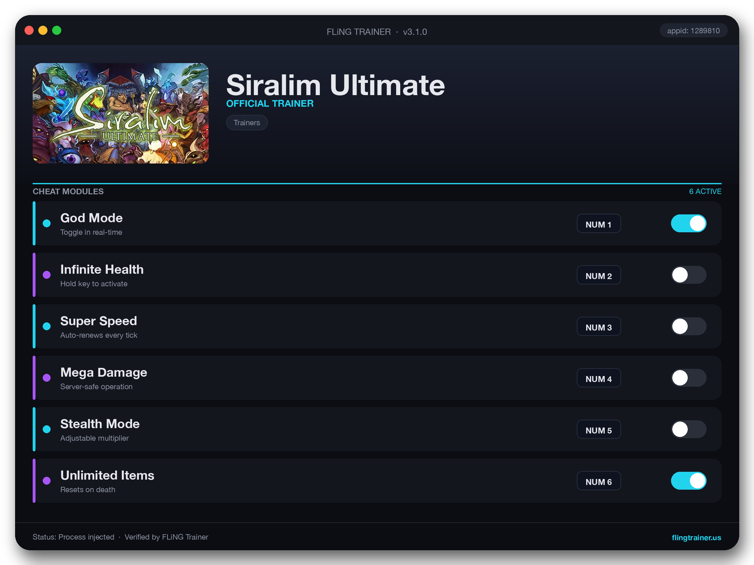 Siralim Ultimate Trainer interface