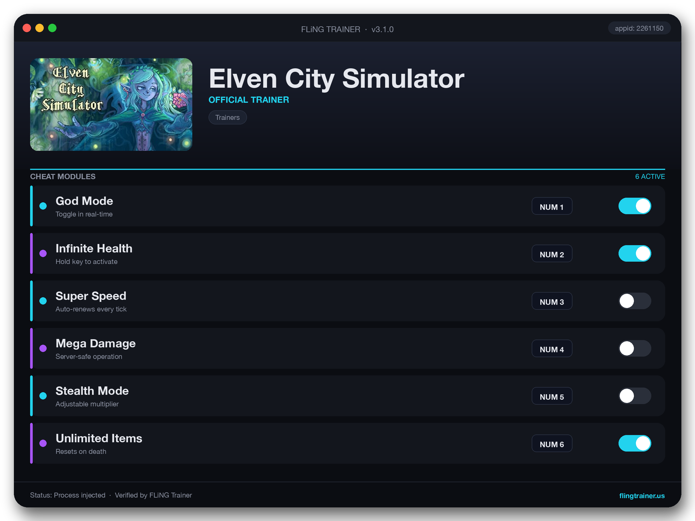 Elven City Simulator Trainer interface