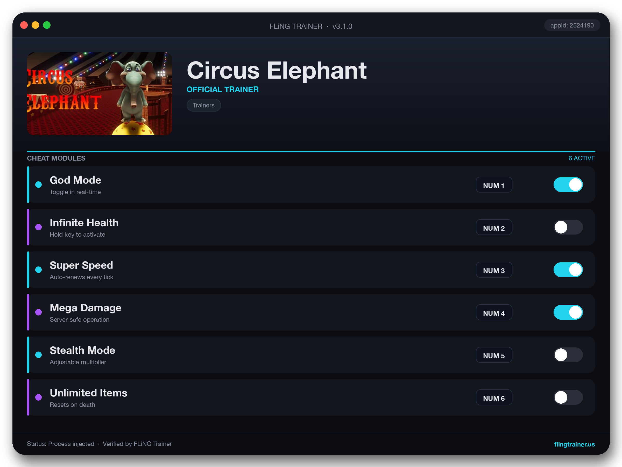 Circus Elephant Trainer interface