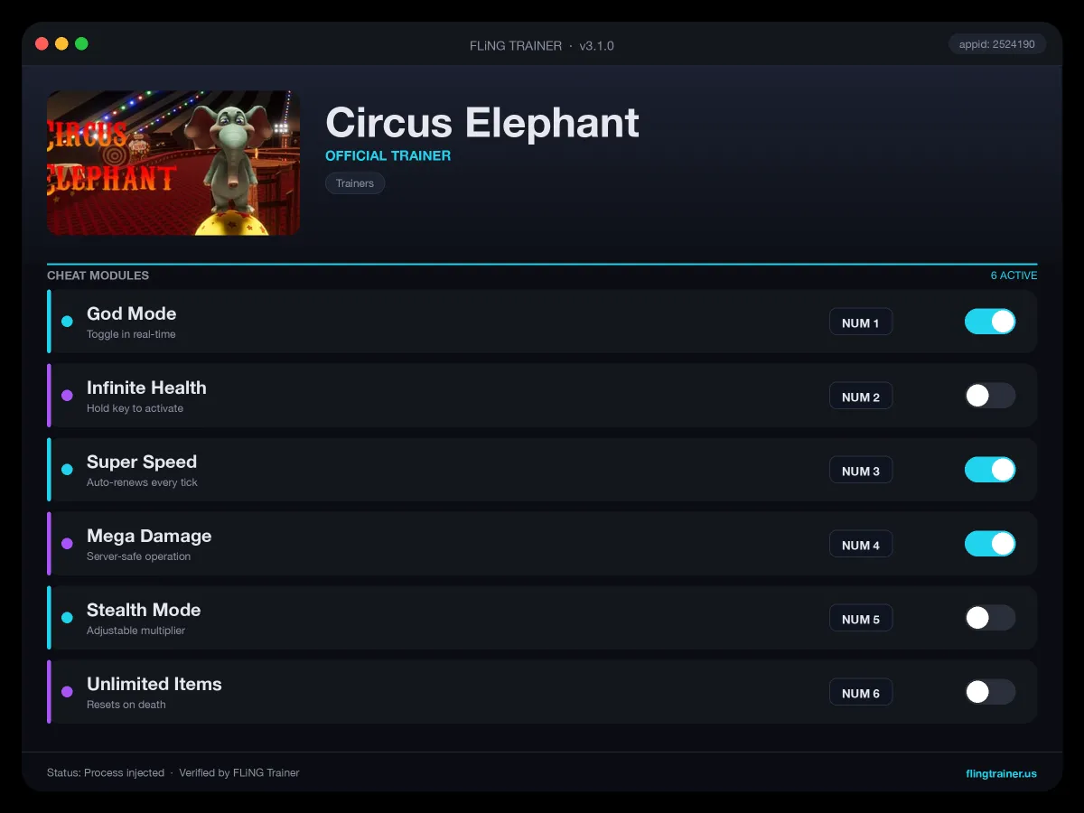 Circus Elephant Trainer interface