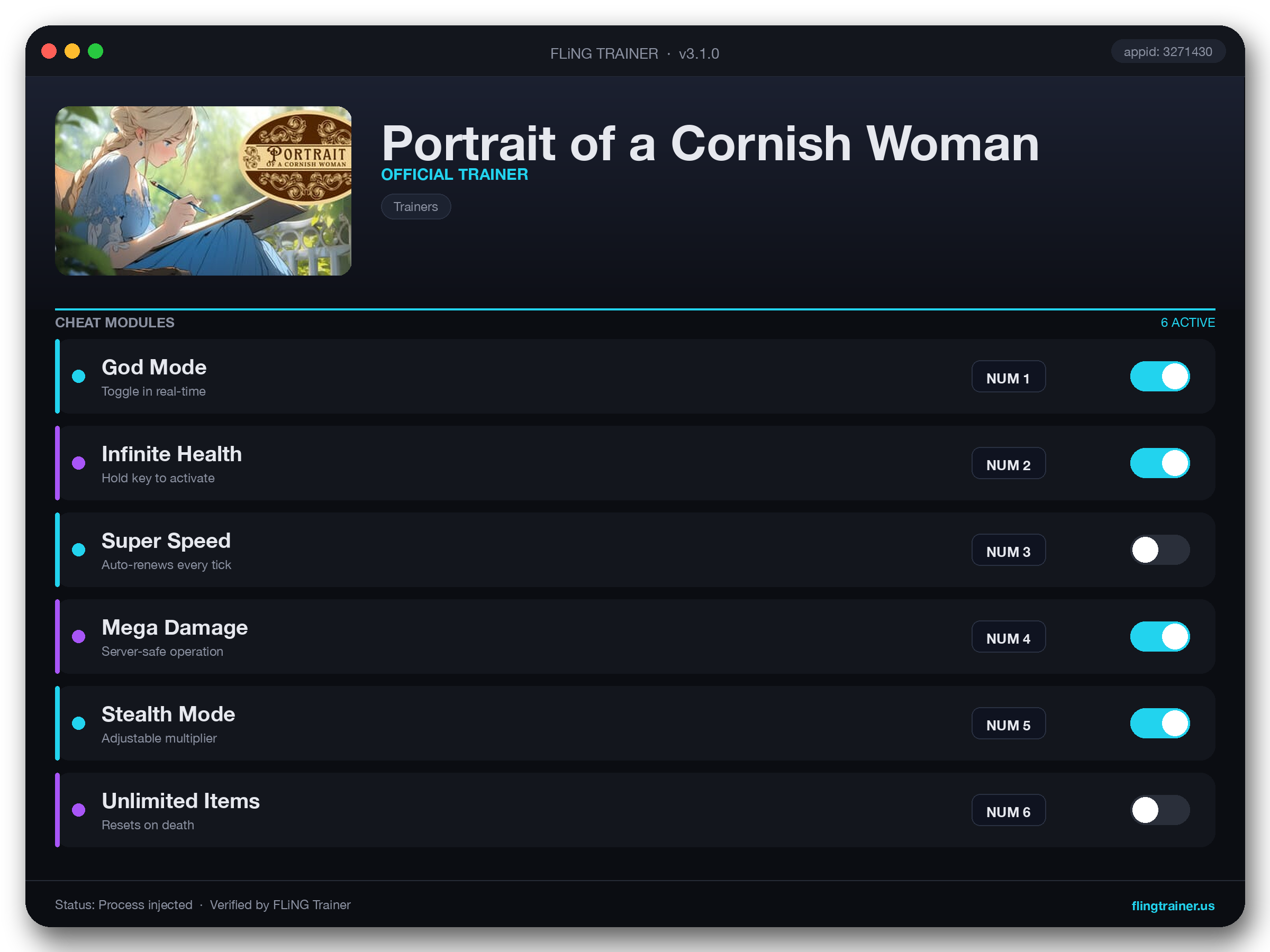 Portrait of a Cornish Woman Trainer interface