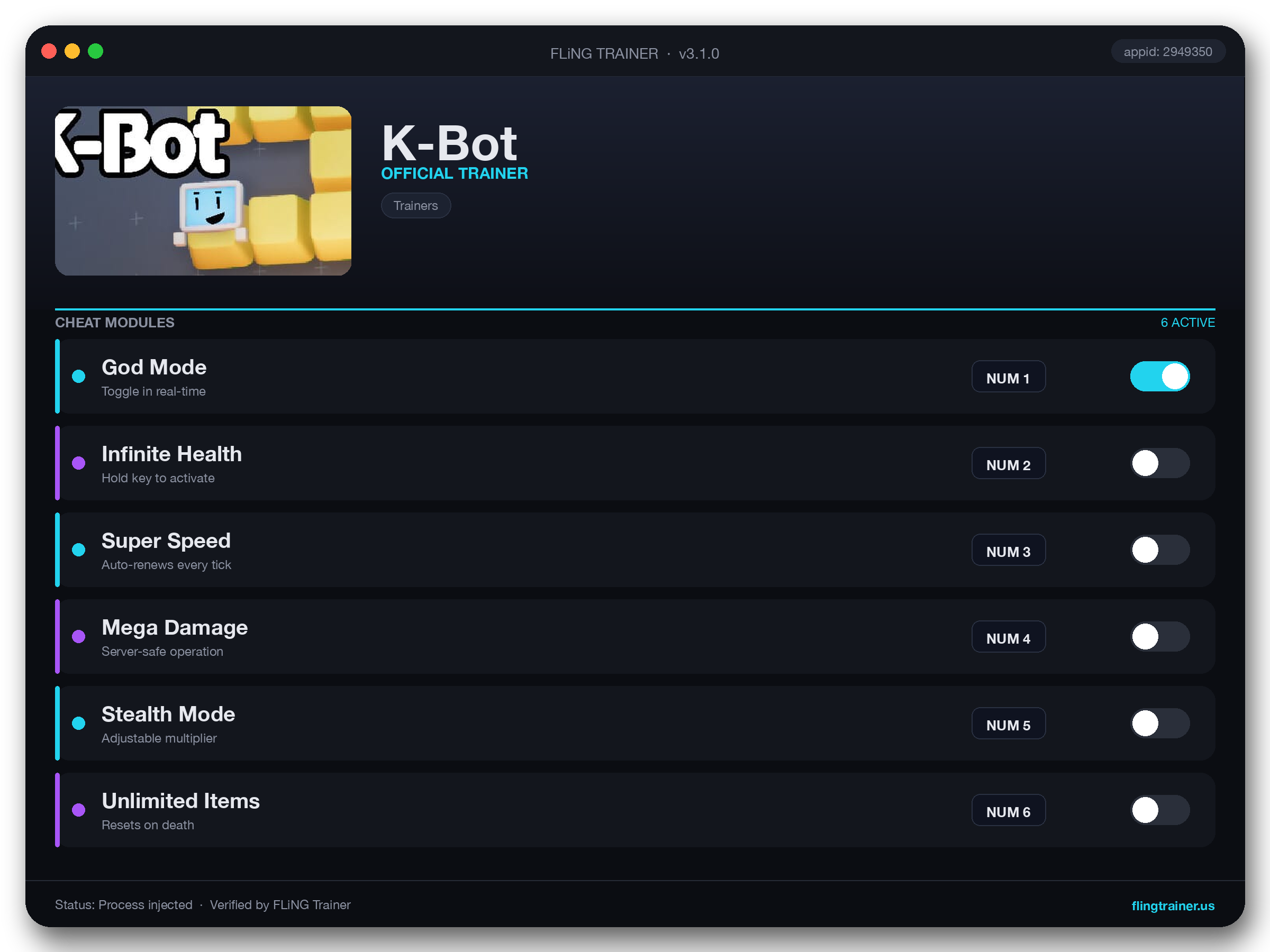 K-Bot Trainer interface