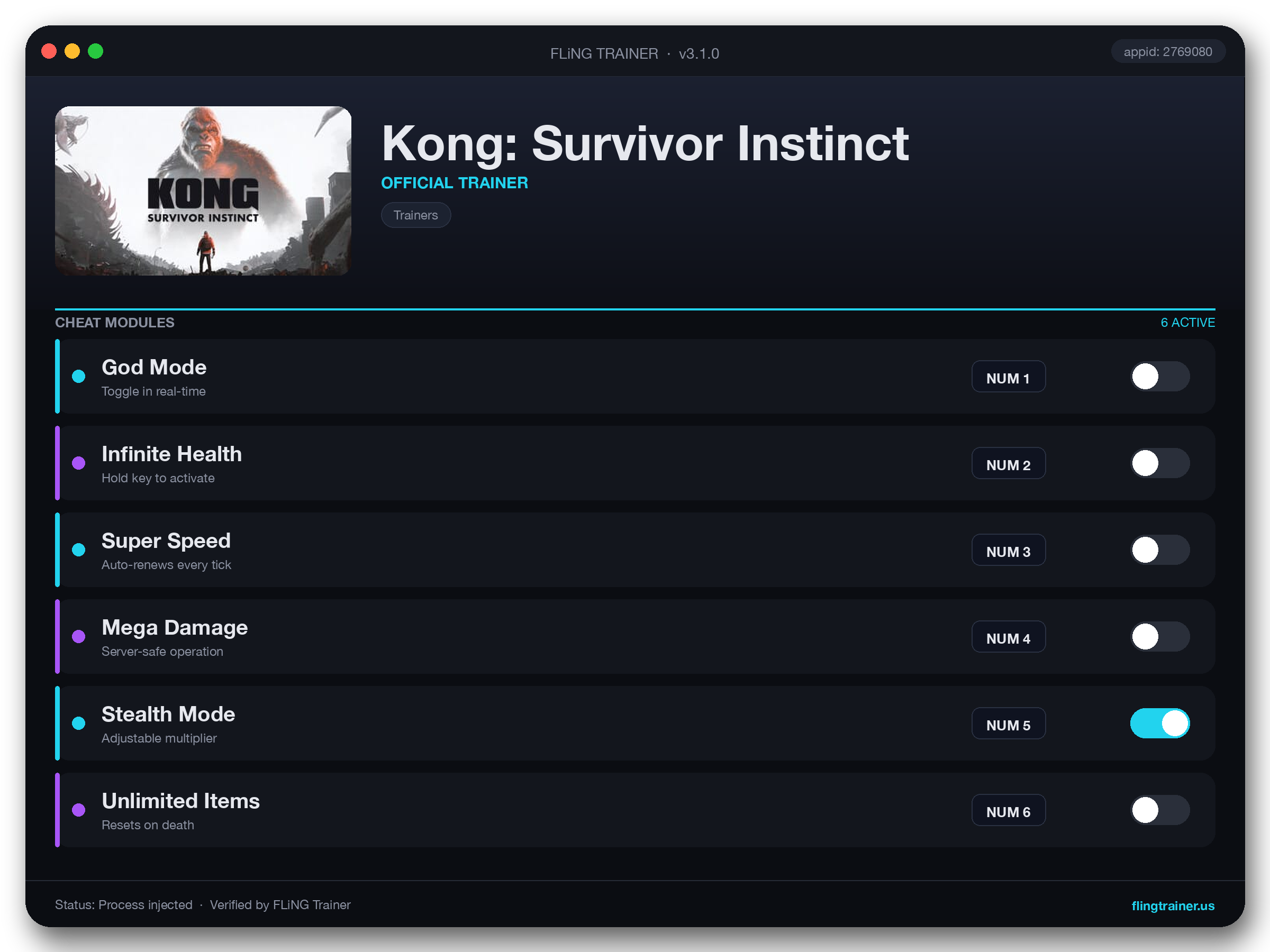 Kong: Survivor Instinct Trainer interface