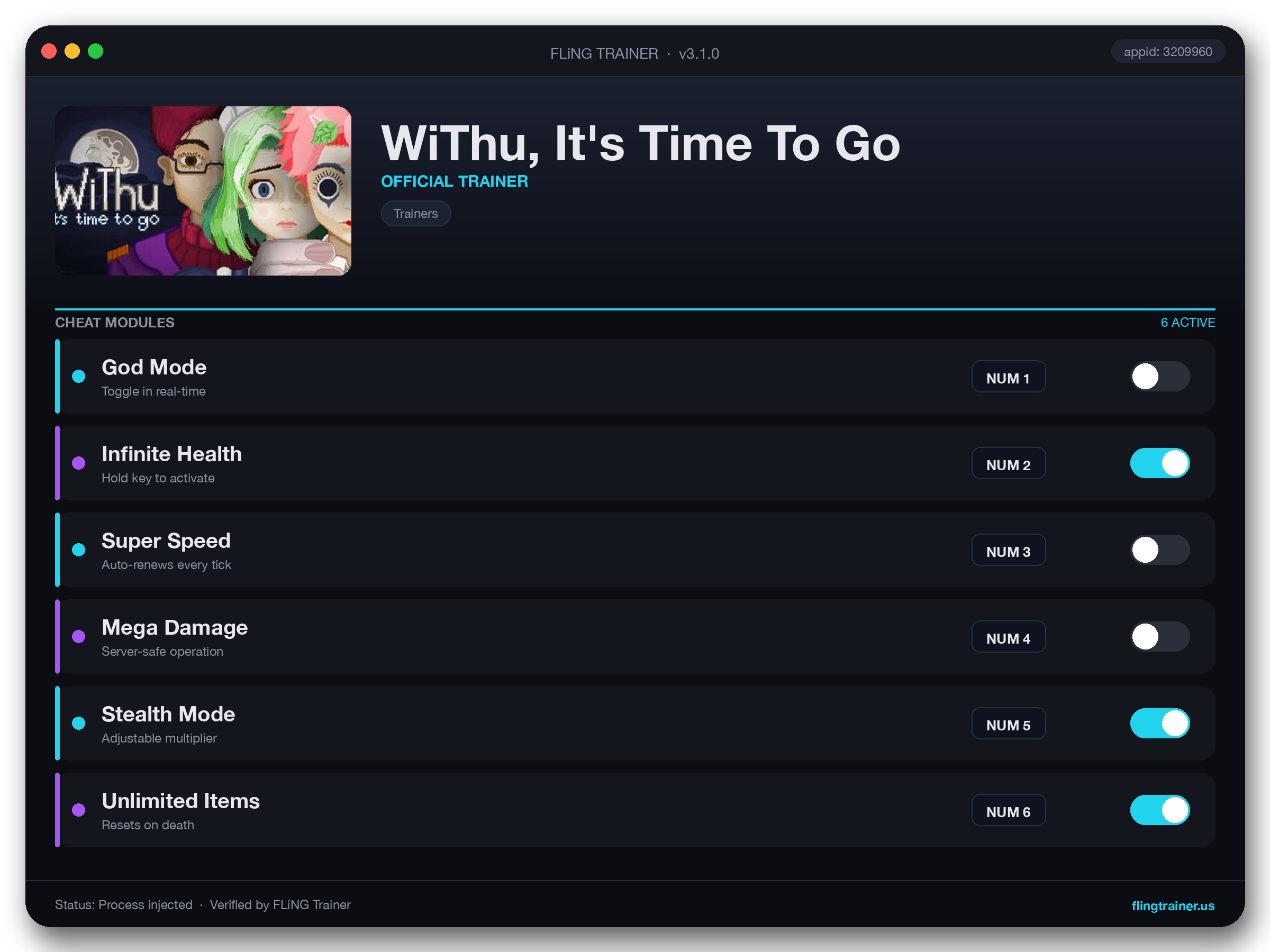 WiThu, It's Time To Go Trainer interface