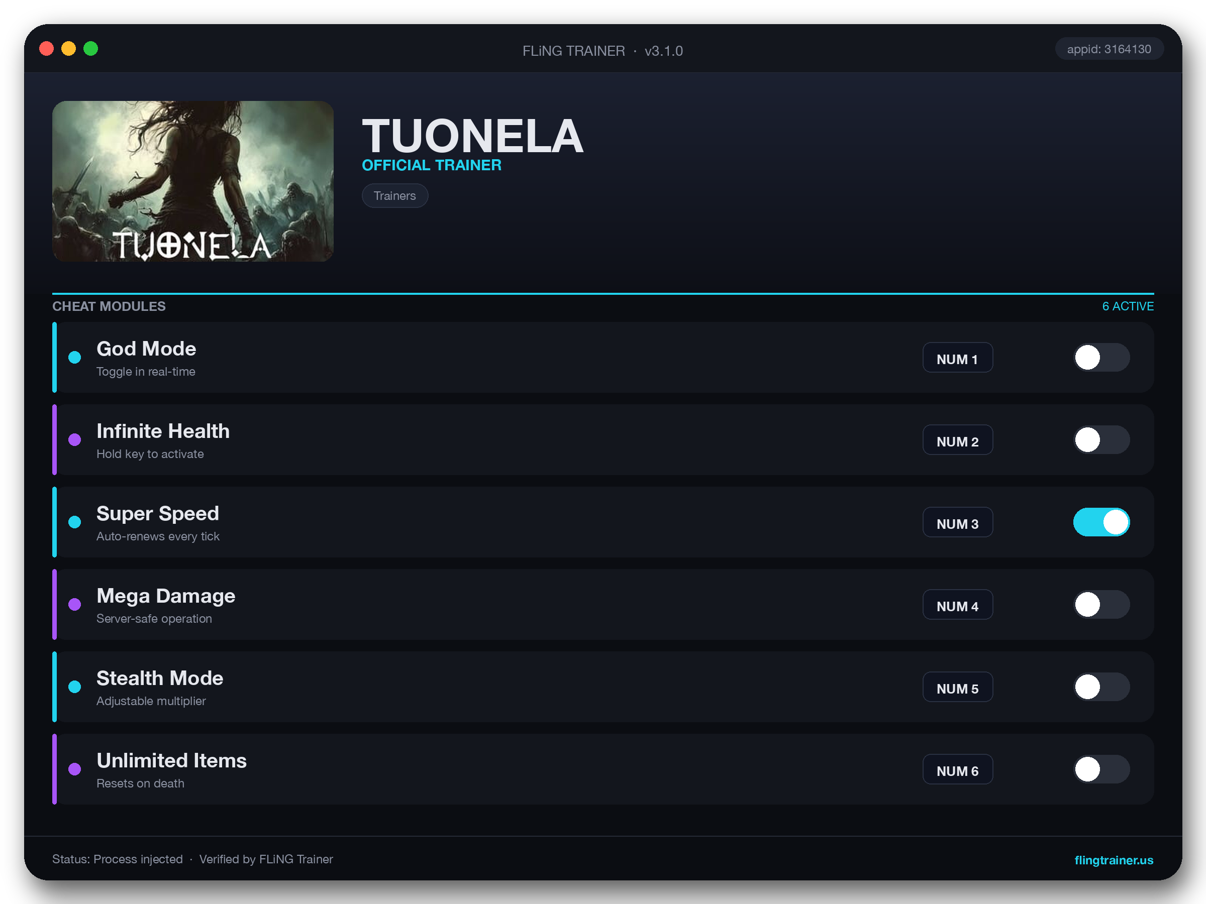 TUONELA Trainer interface
