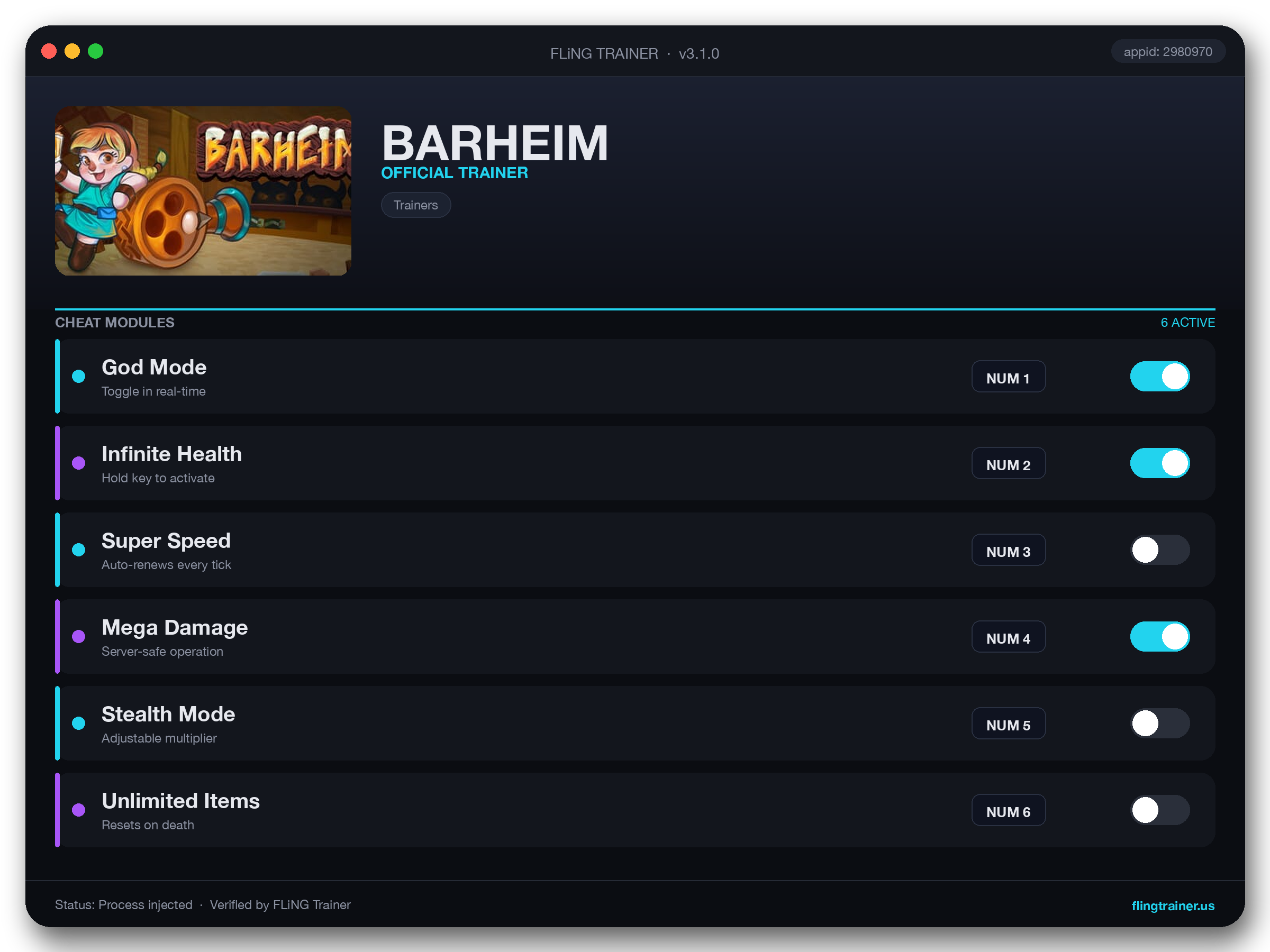 BARHEIM Trainer interface