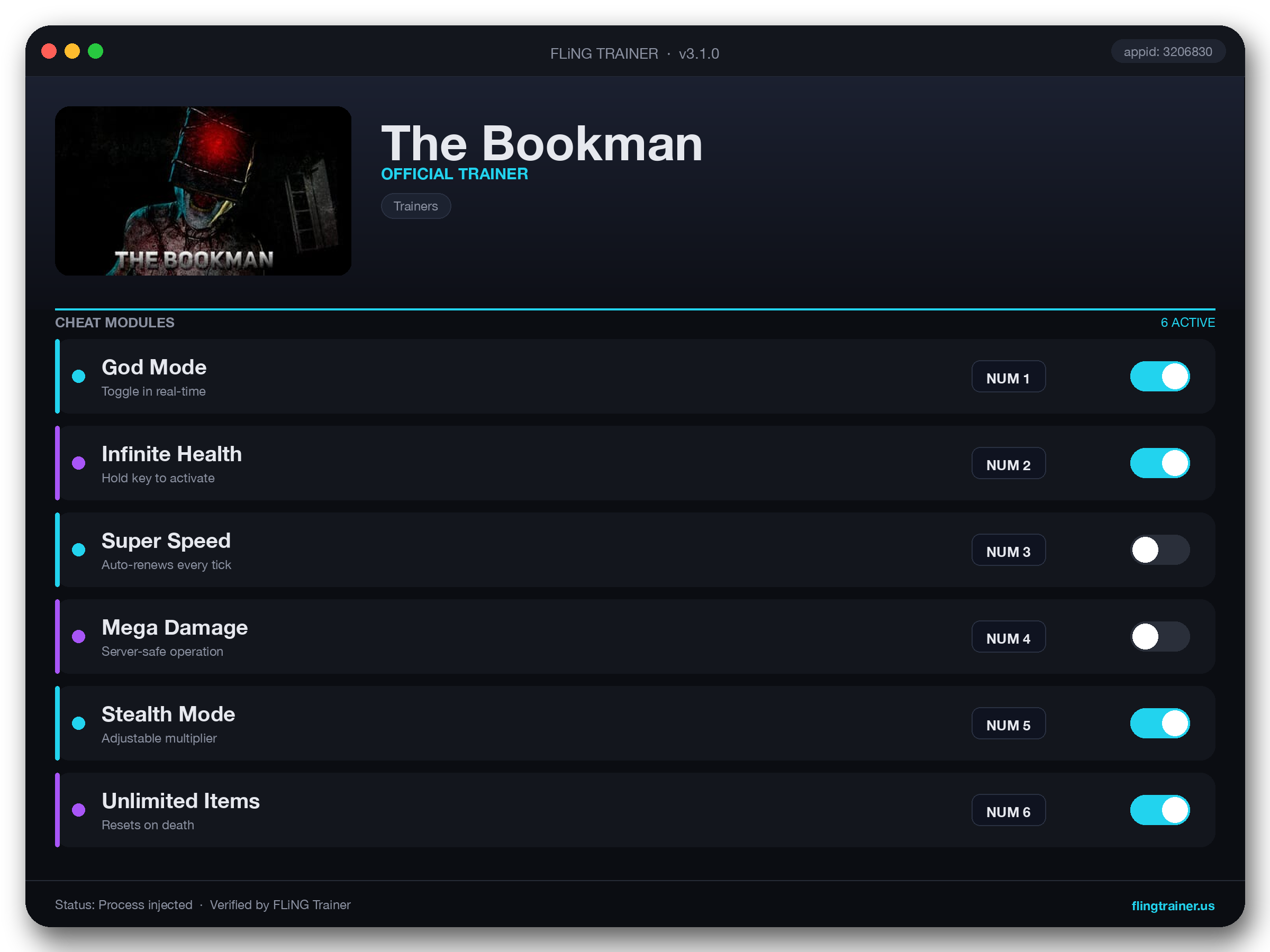 The Bookman Trainer interface
