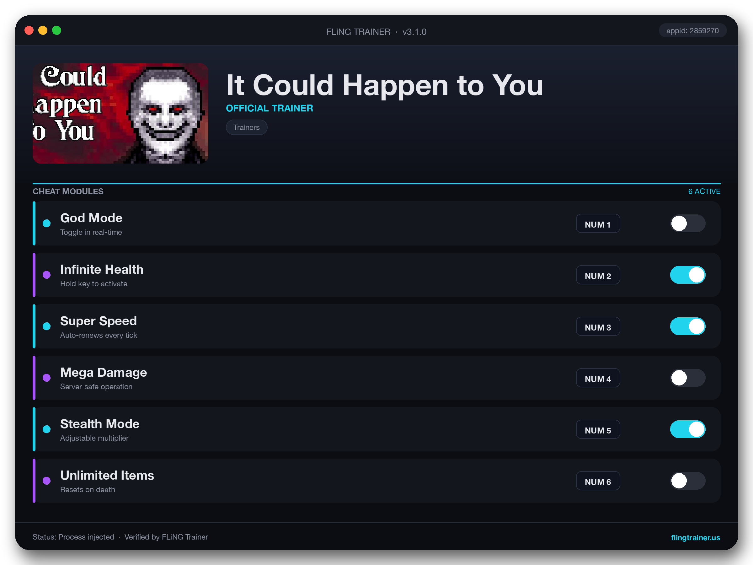 It Could Happen to You Trainer interface