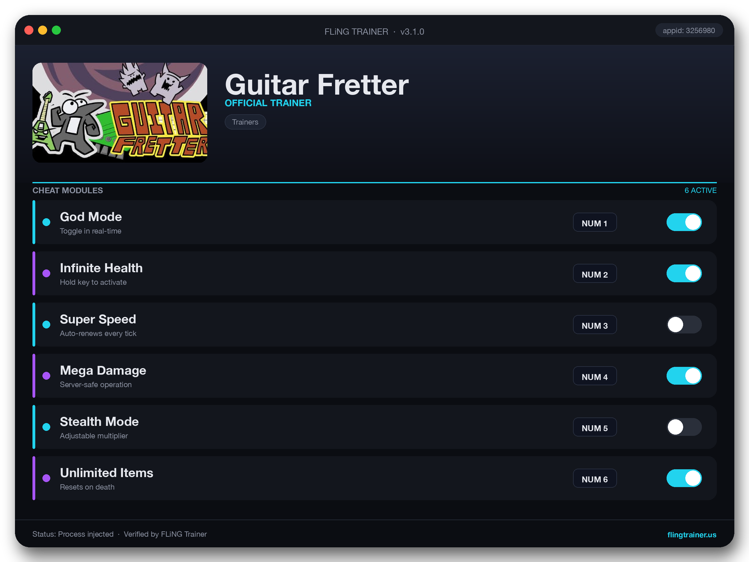 Guitar Fretter Trainer interface