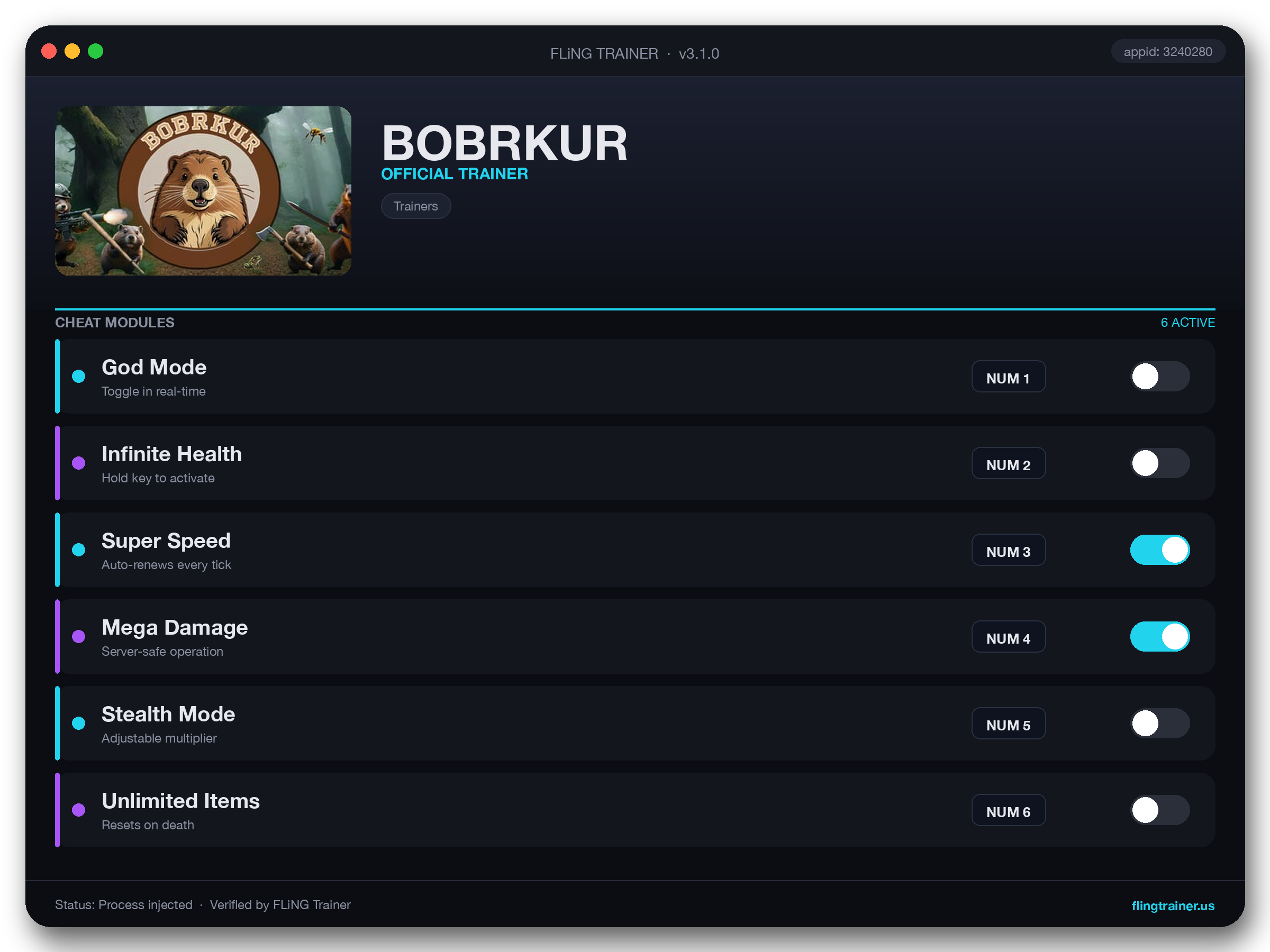 BOBRKUR Trainer interface
