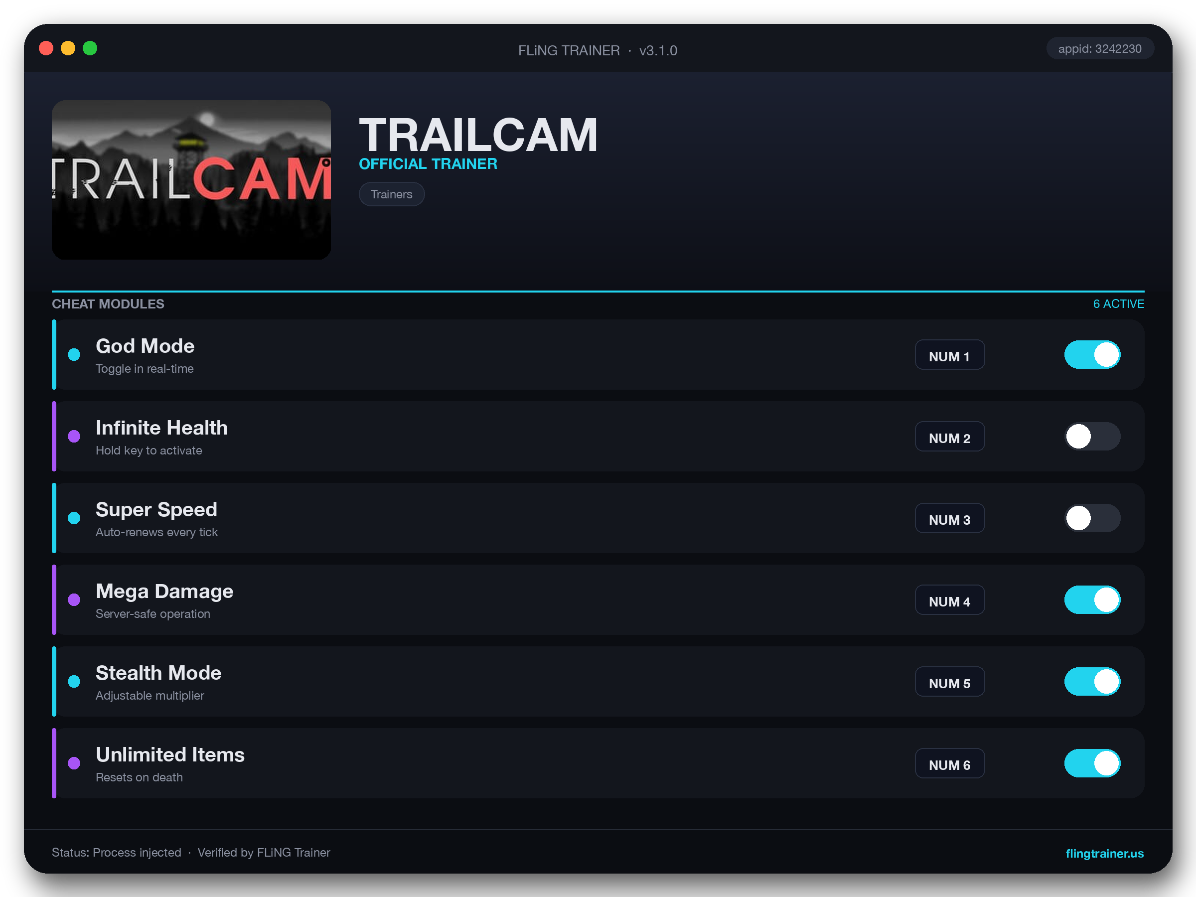 TRAILCAM Trainer interface