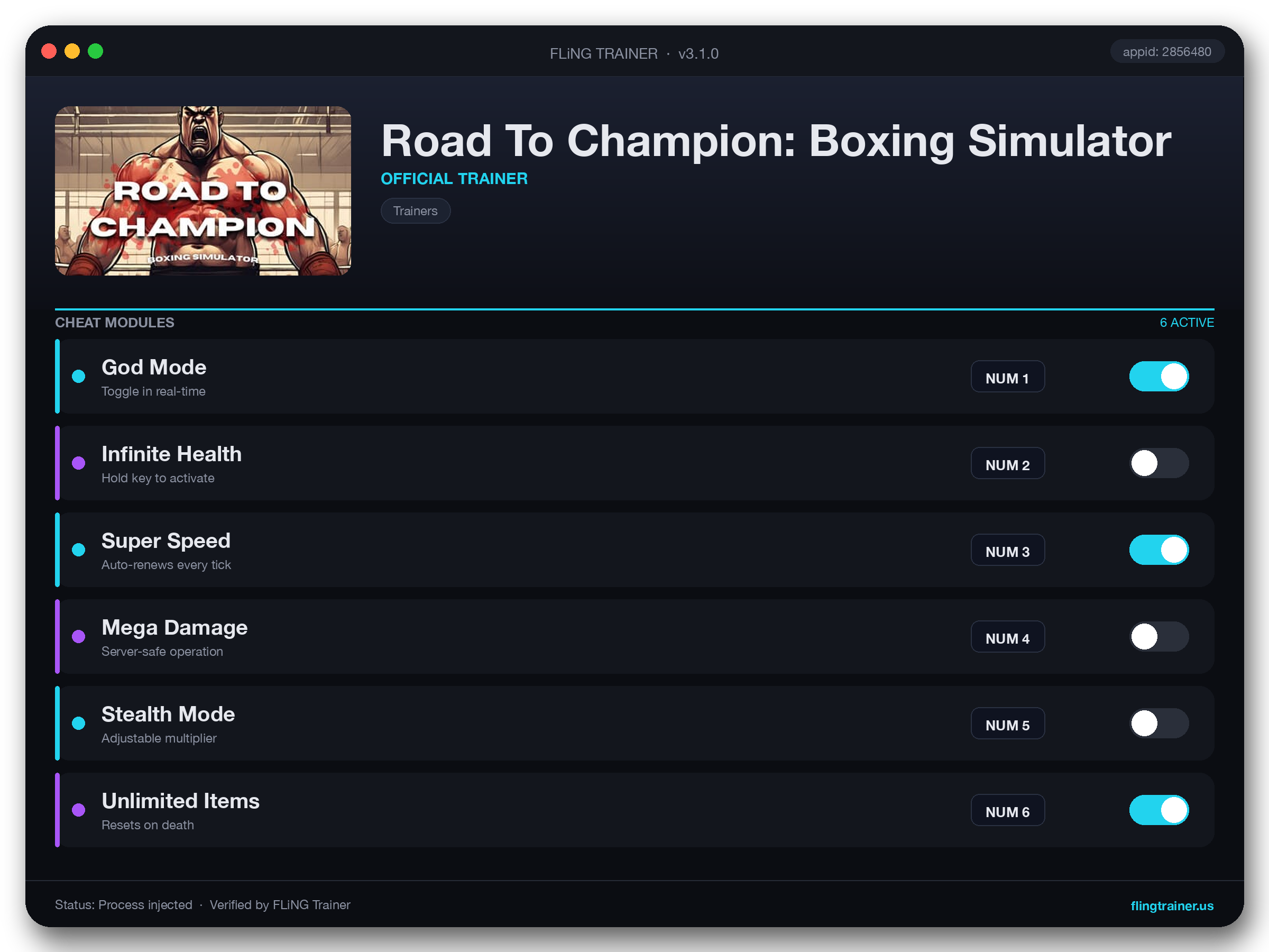 Road To Champion: Boxing Simulator Trainer interface