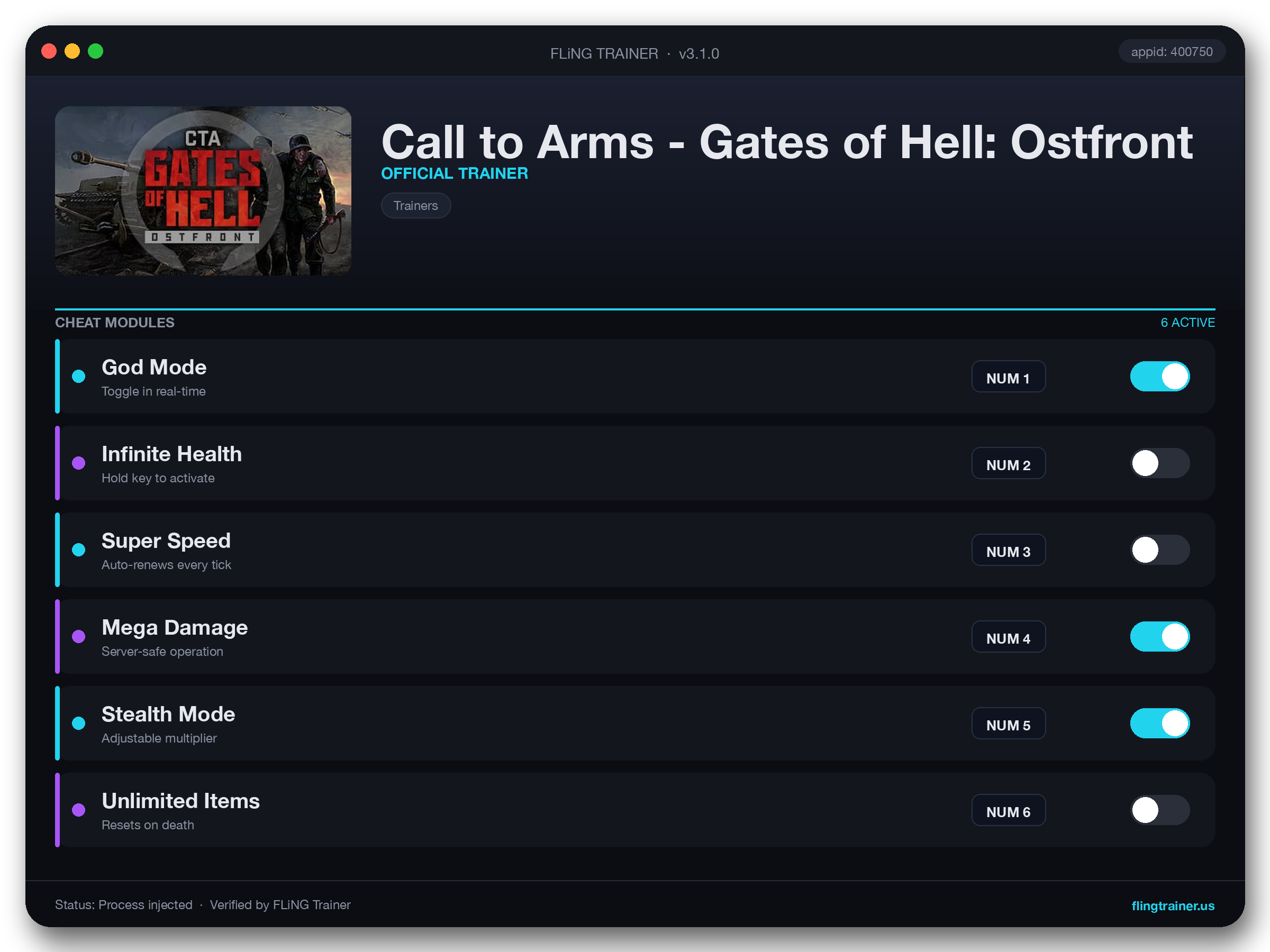Call to Arms - Gates of Hell: Ostfront Trainer interface