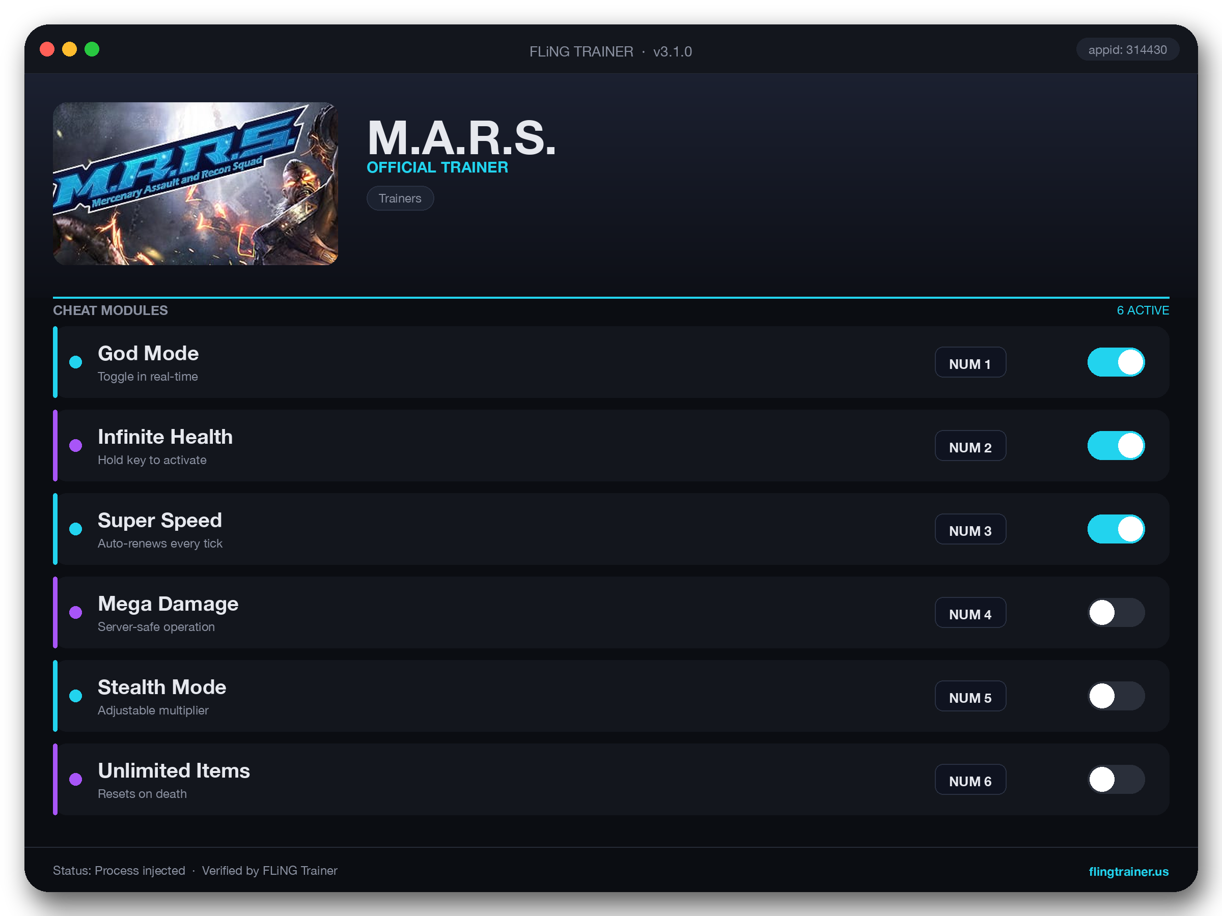 M.A.R.S. Trainer interface