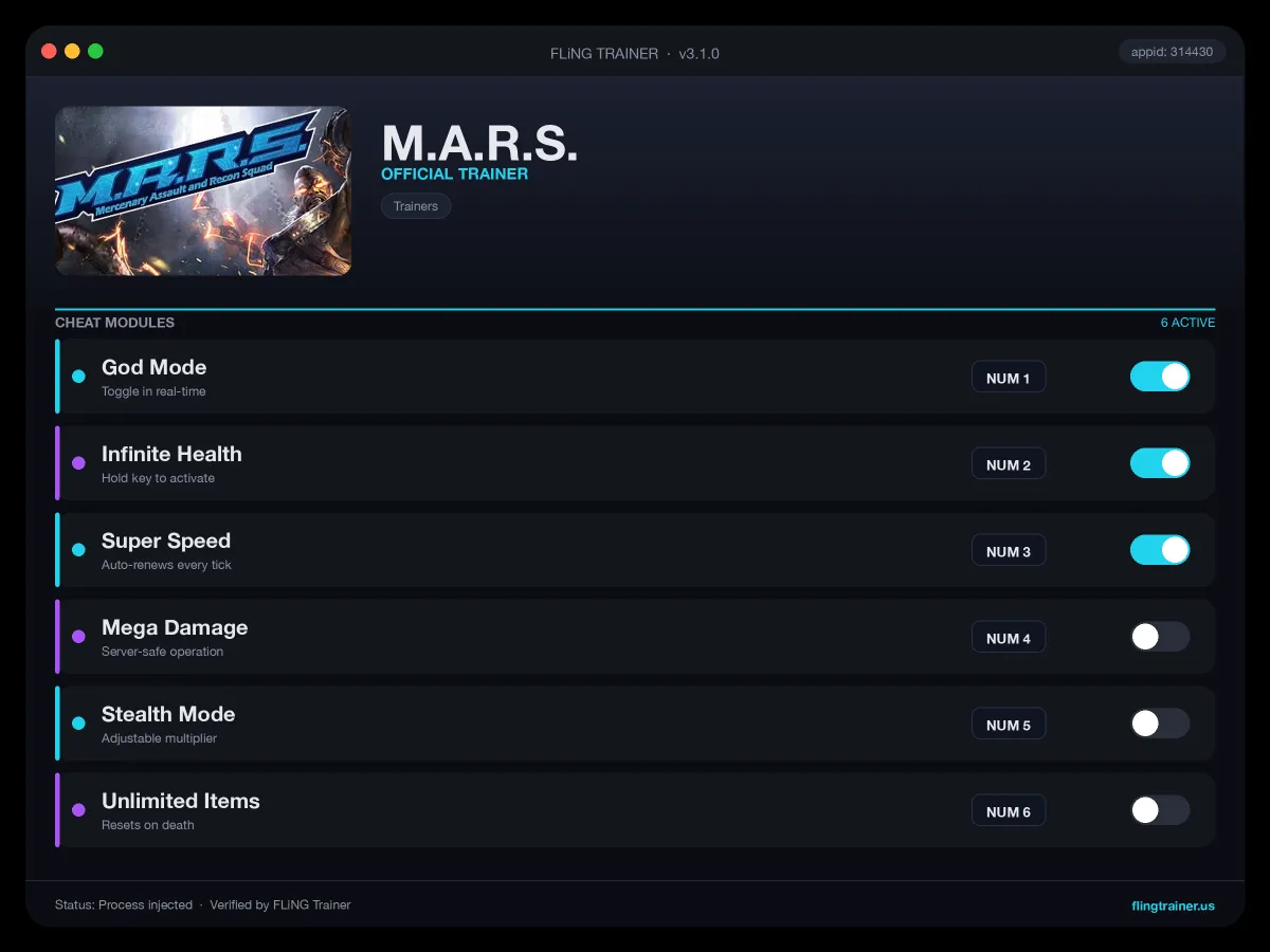 M.A.R.S. Trainer interface