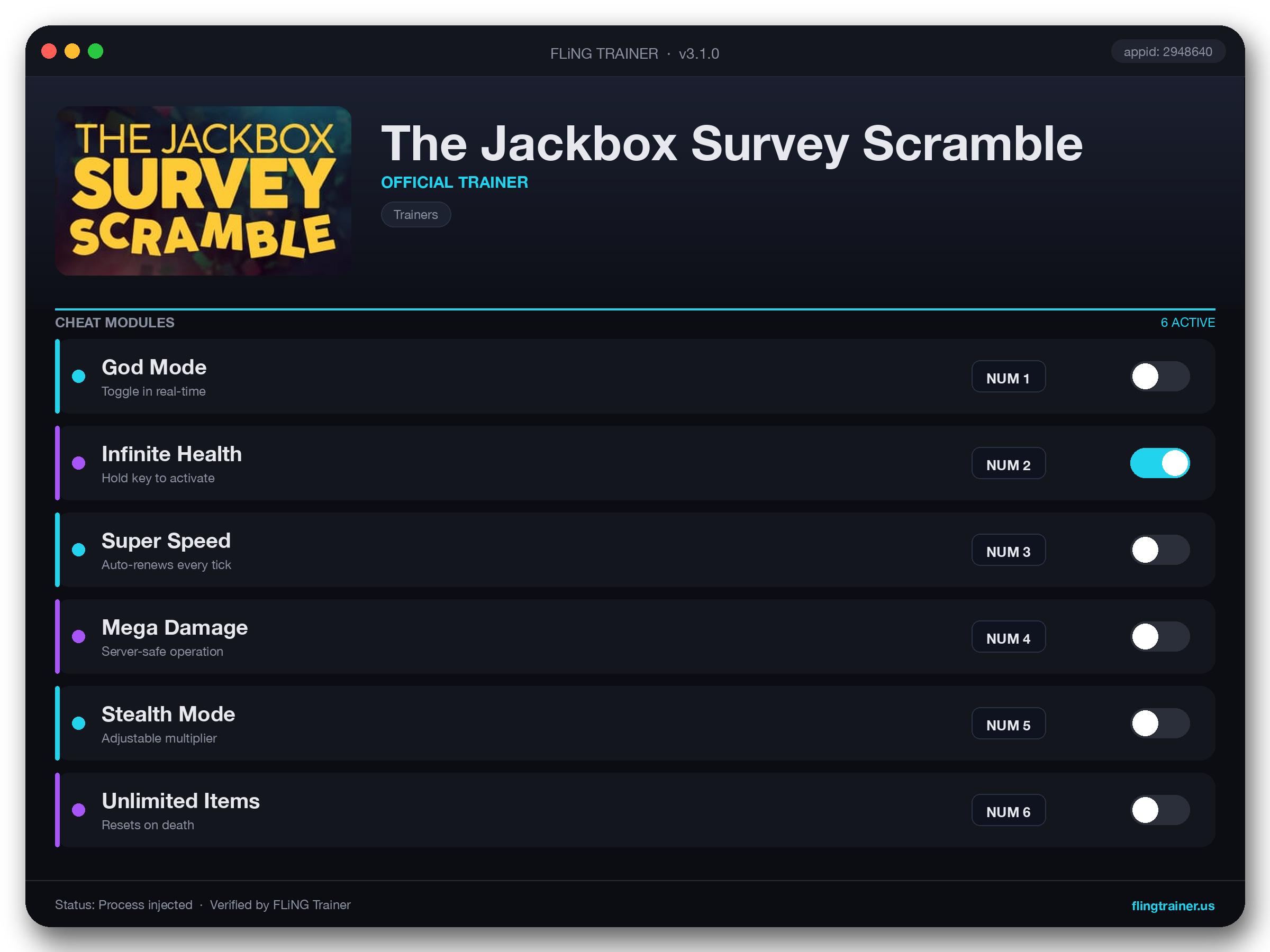 The Jackbox Survey Scramble Trainer interface