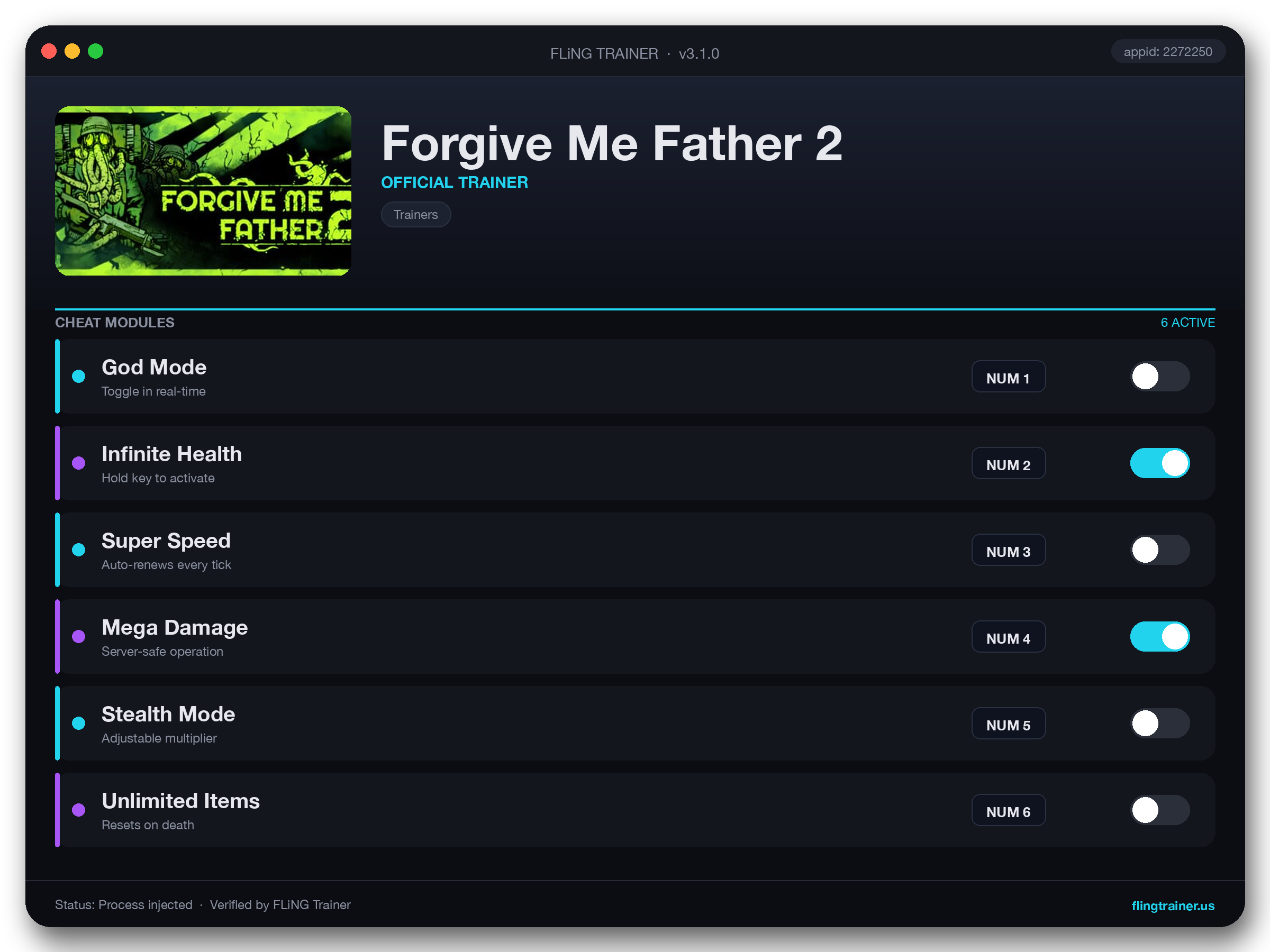 Forgive Me Father 2 Trainer interface