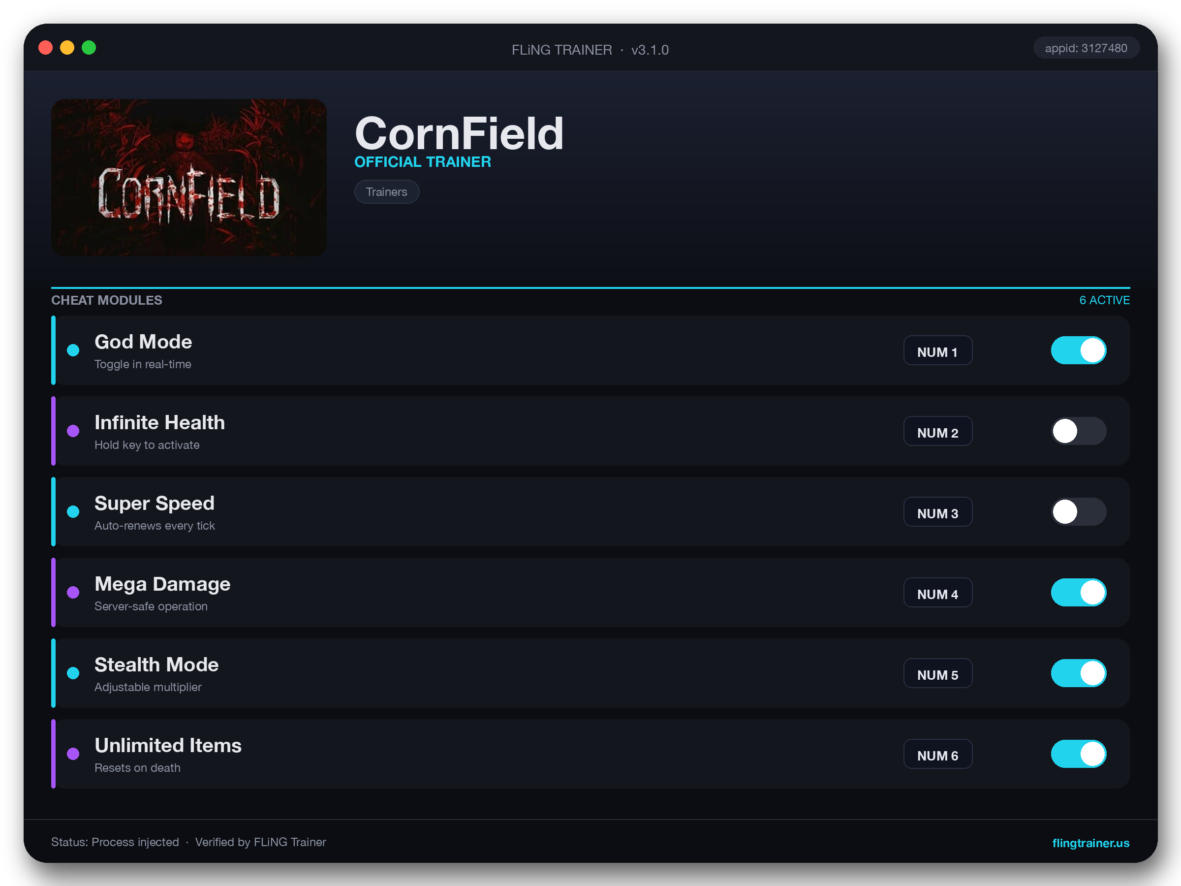 CornField Trainer interface