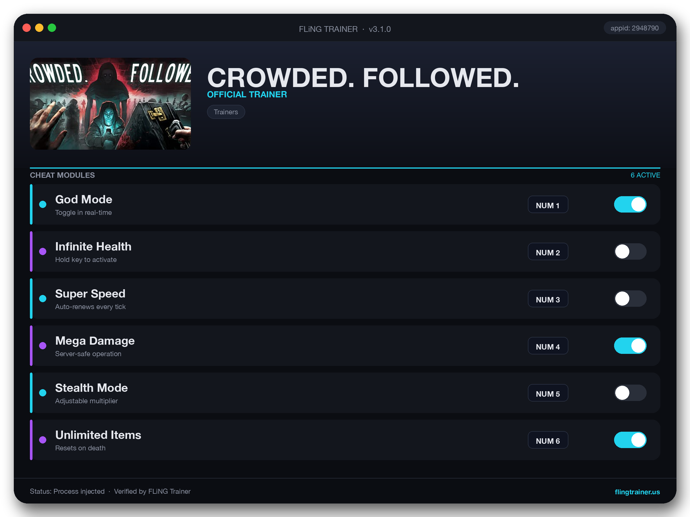 CROWDED. FOLLOWED. Trainer interface