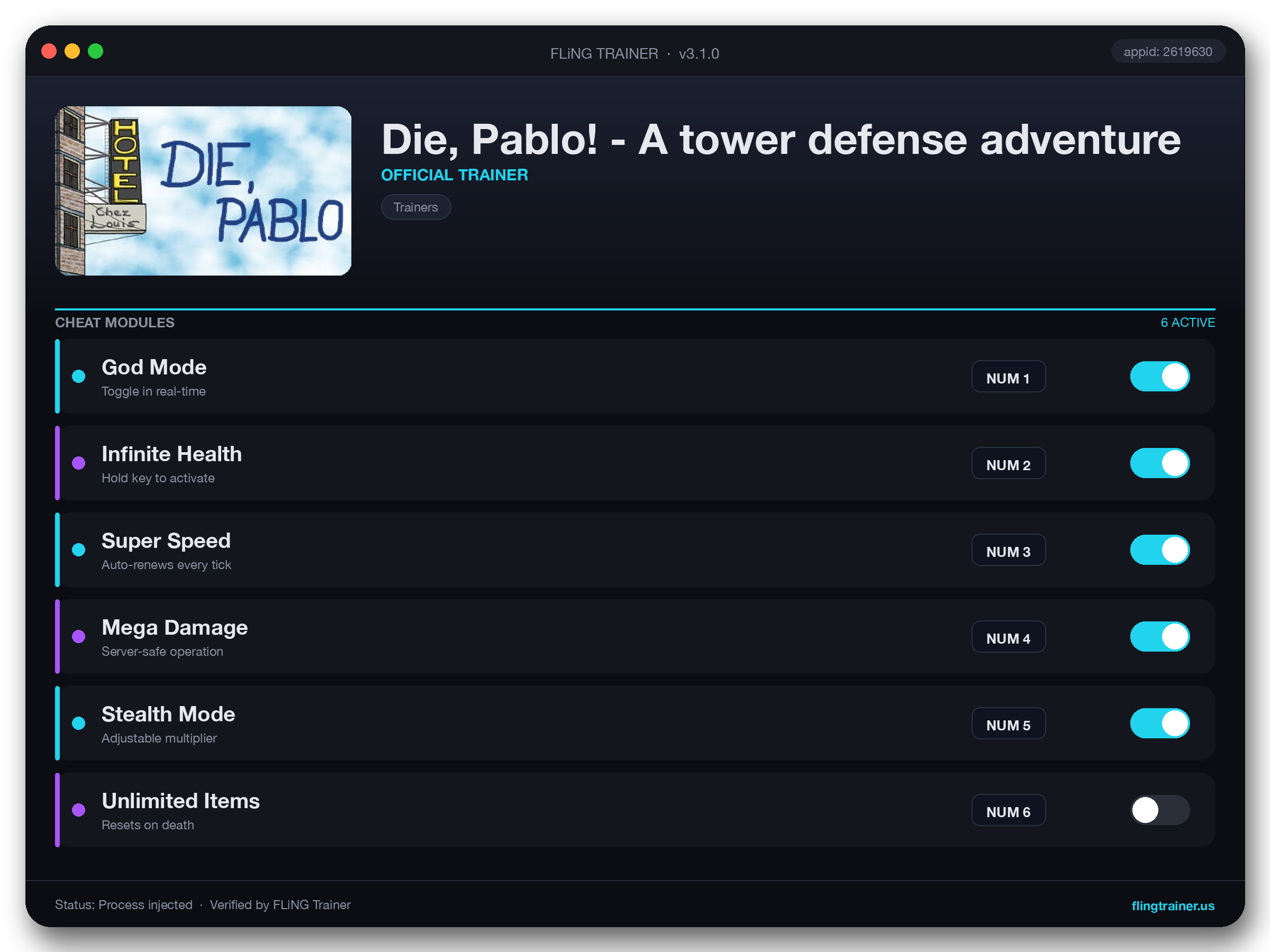 Die, Pablo! - A tower defense adventure Trainer interface