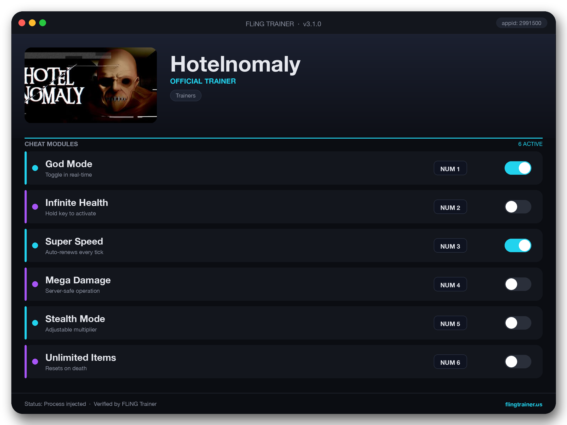 Hotelnomaly Trainer interface