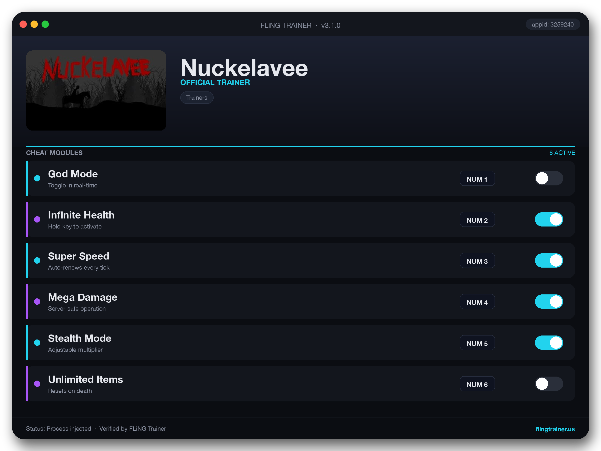 Nuckelavee Trainer interface
