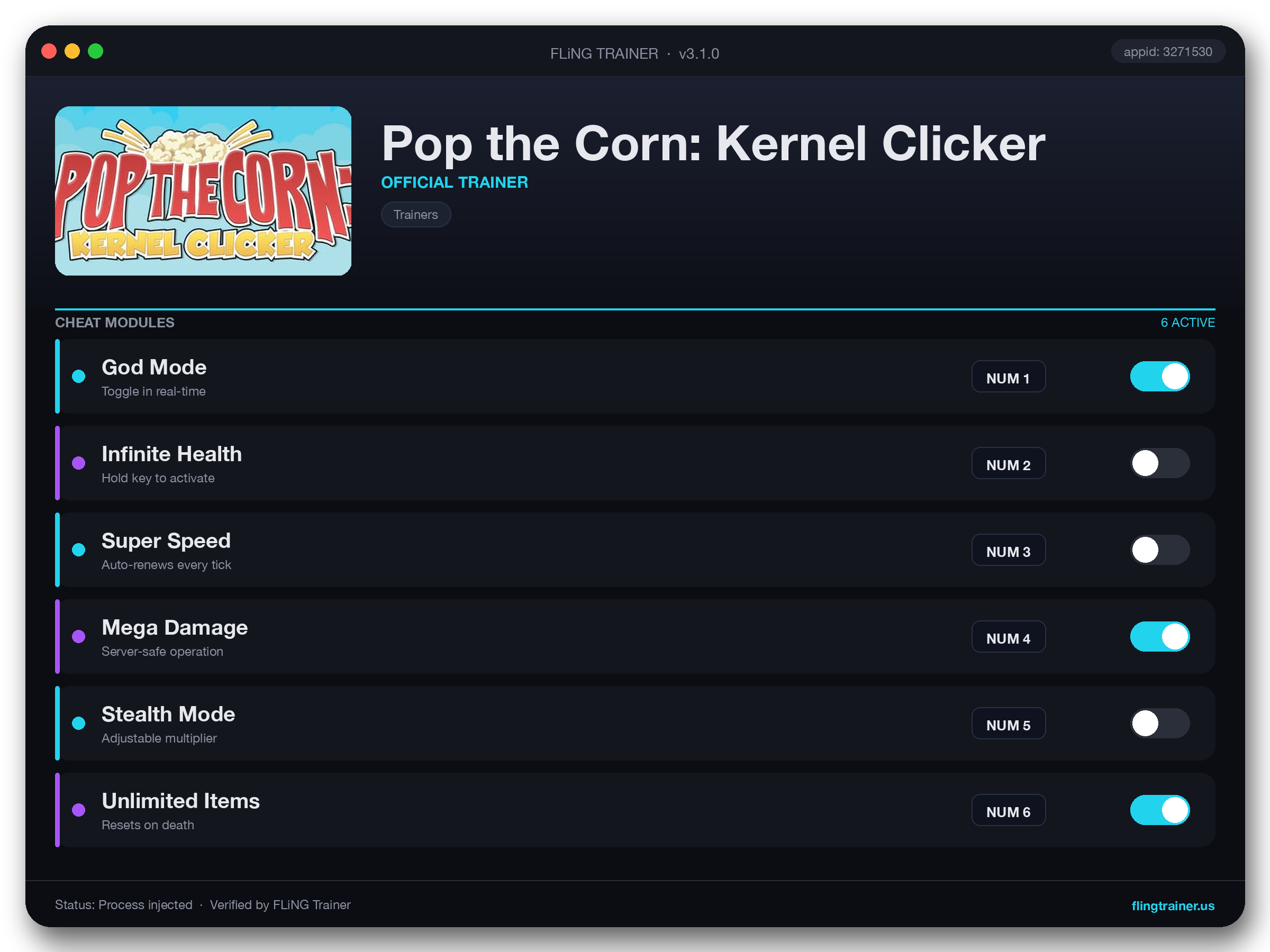 Pop the Corn: Kernel Clicker Trainer interface
