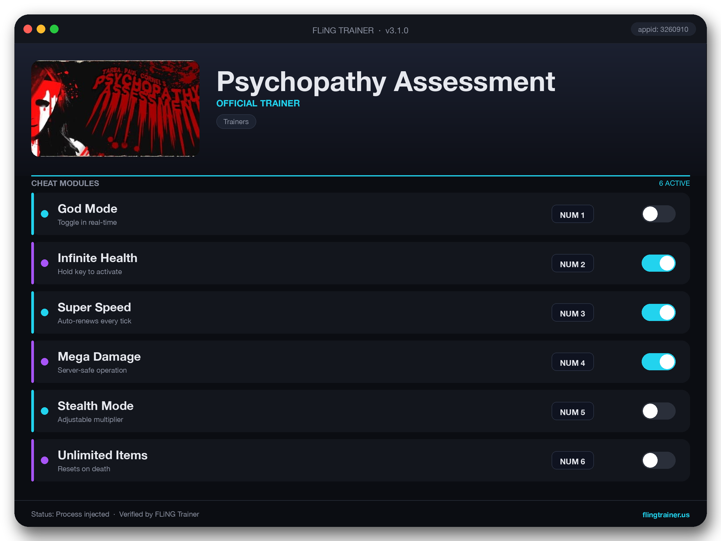 Psychopathy Assessment Trainer interface