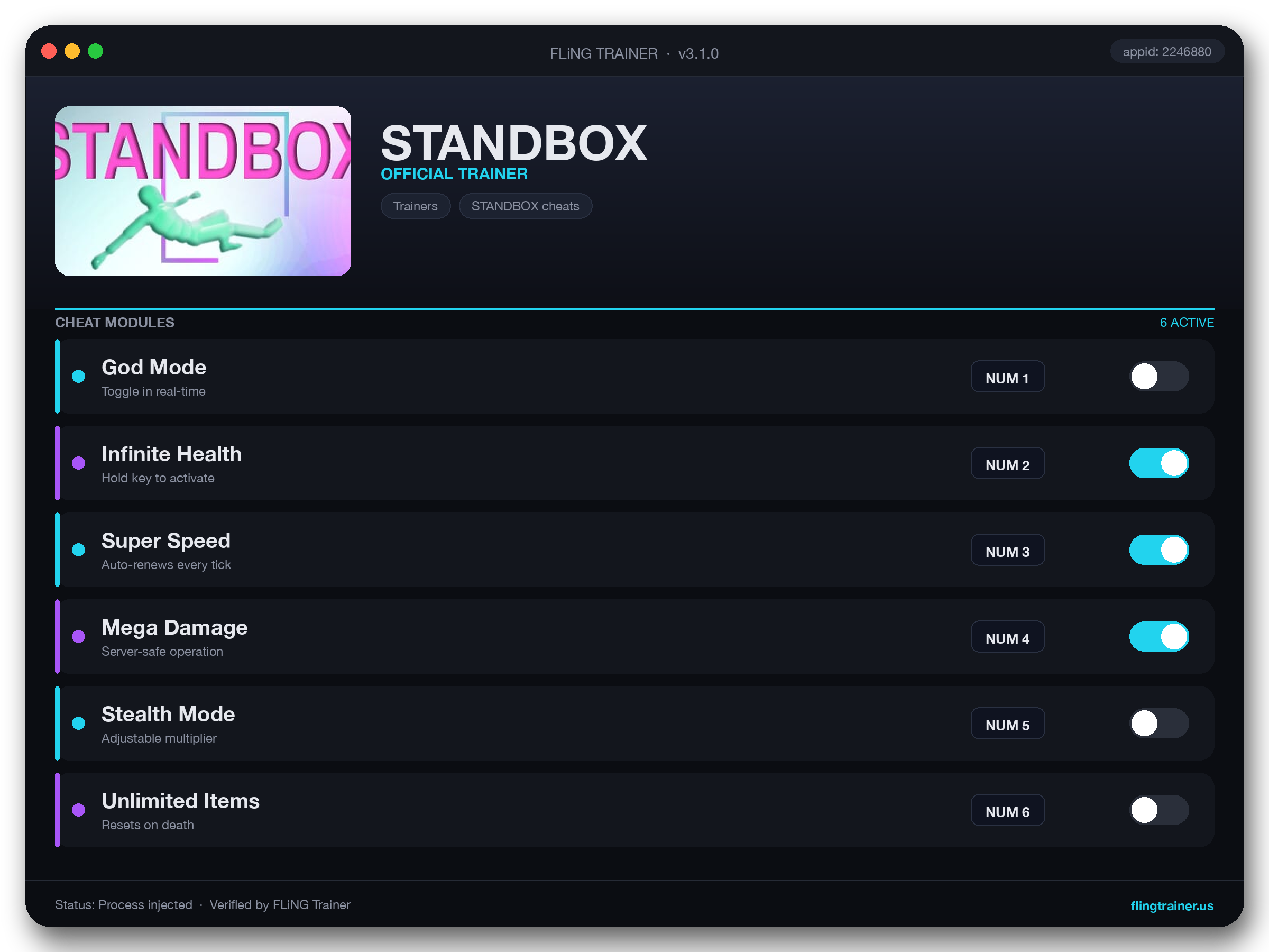 STANDBOX Trainer interface