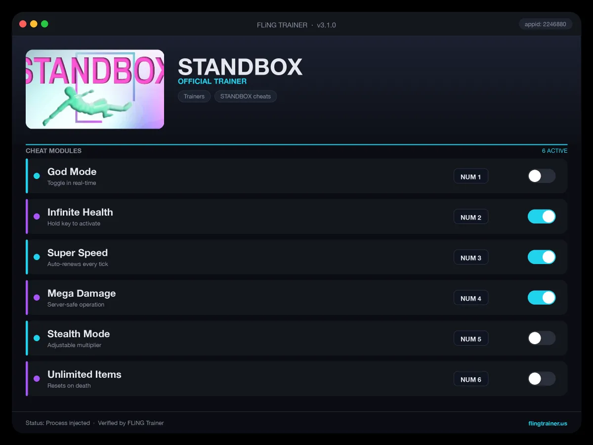 STANDBOX Trainer interface