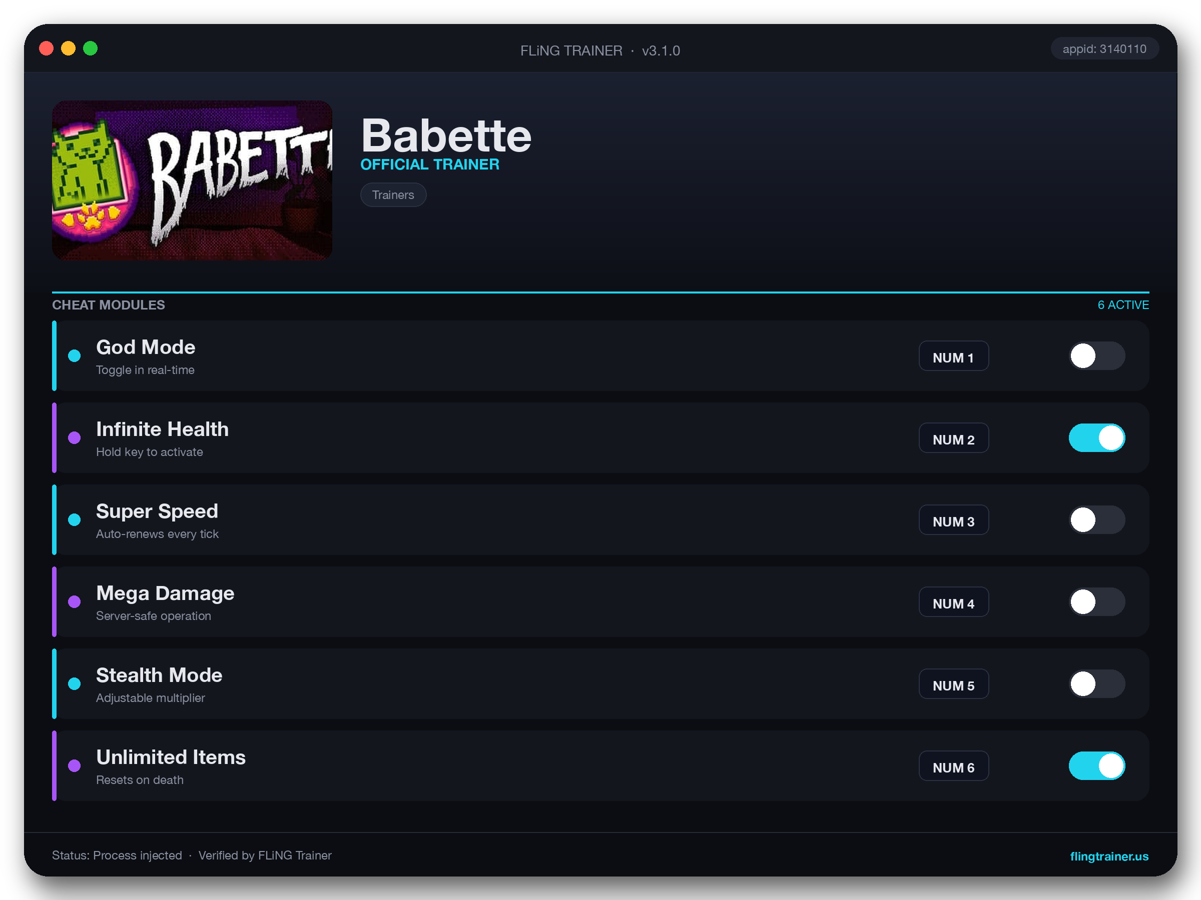 Babette Trainer interface