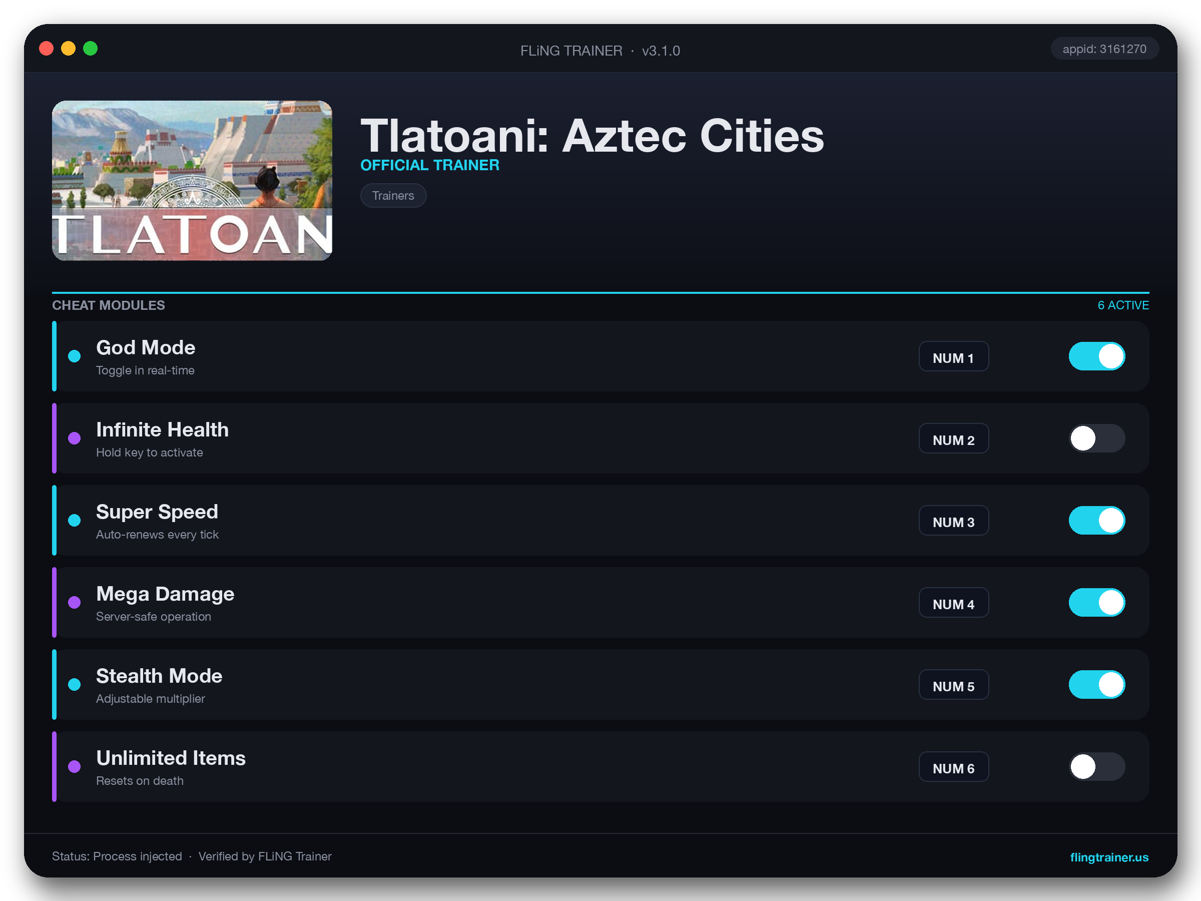 Tlatoani: Aztec Cities Trainer interface