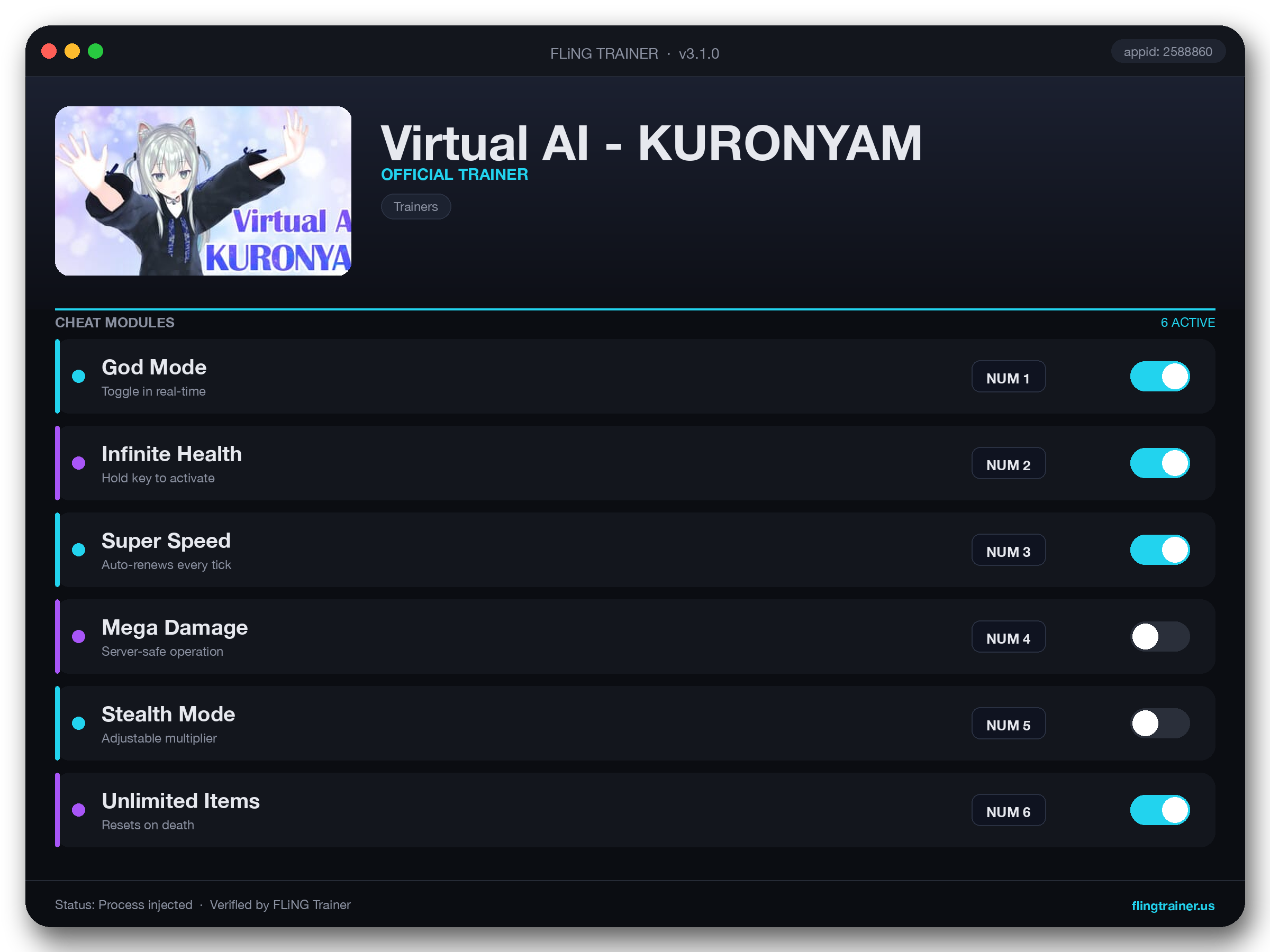 Virtual AI - KURONYAM Trainer interface