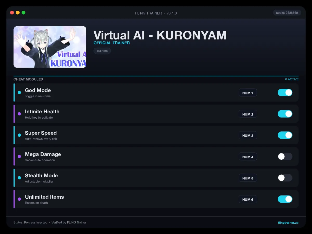 Virtual AI - KURONYAM Trainer interface