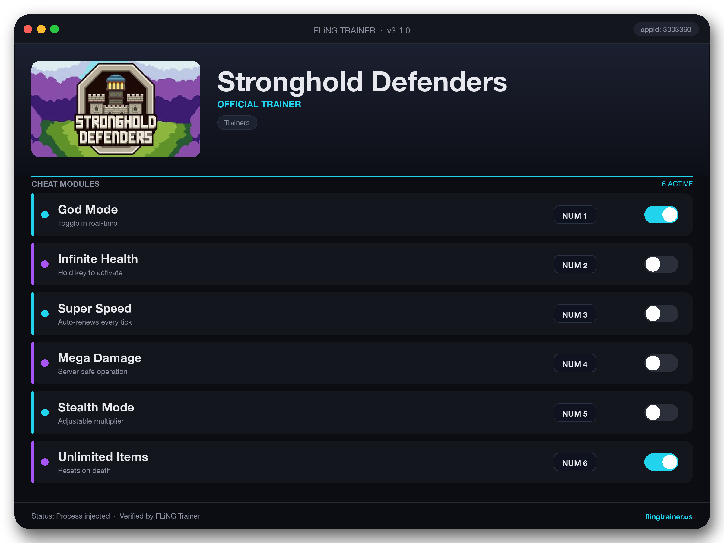 Stronghold Defenders Trainer interface