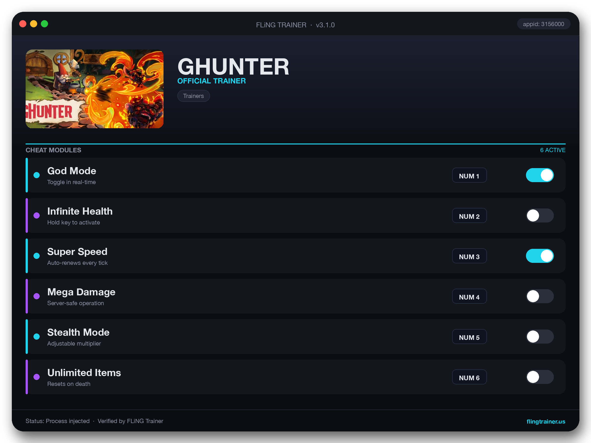 GHUNTER Trainer interface